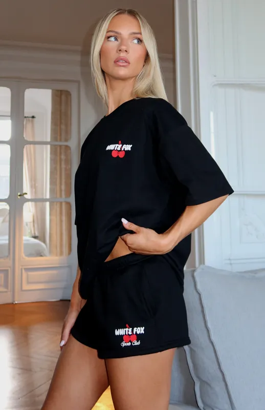 Club 14 Cassie Lounge Shorts Black sold by White Fox Boutique