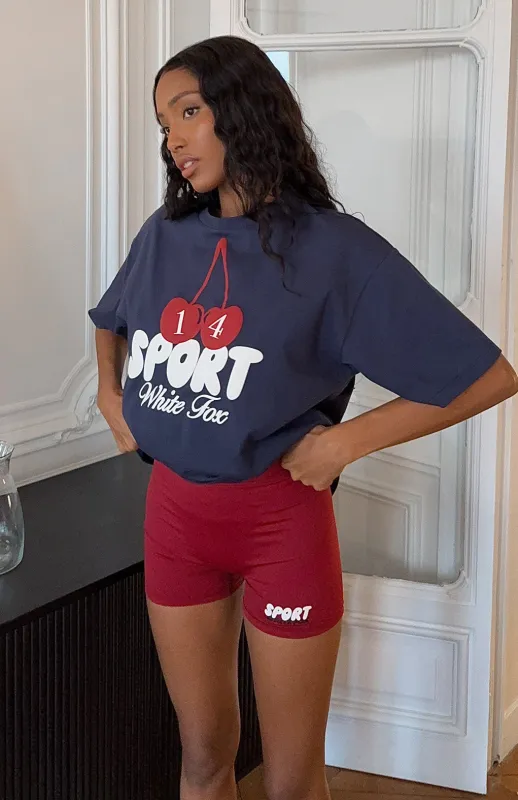 Club 14 Peyton Bike Shorts Burgundy sold by White Fox Boutique