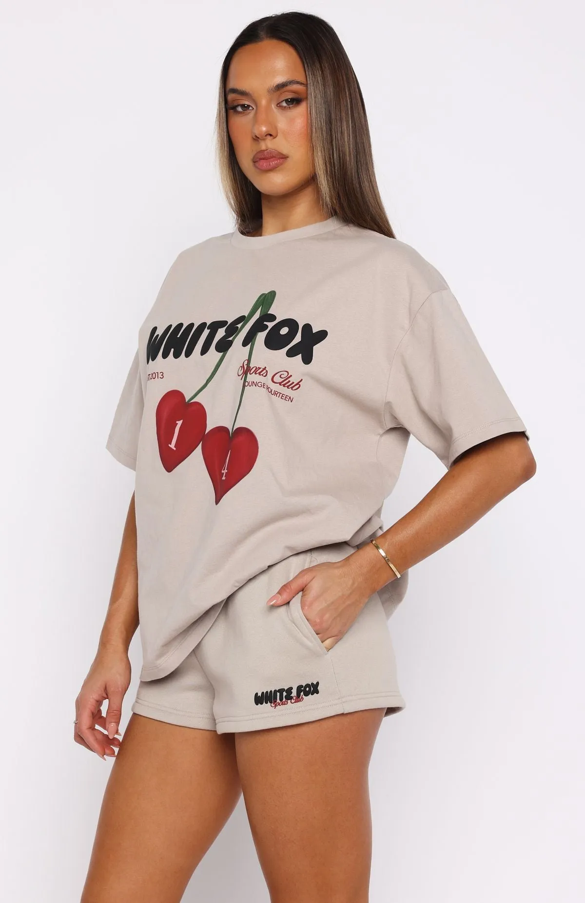 Club 14 Trinity Lounge Shorts Moon sold by White Fox Boutique product image thumbnail 3