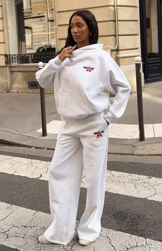 Club 14 Cassie Wide Leg Sweatpants Grey Marle sold by White Fox Boutique