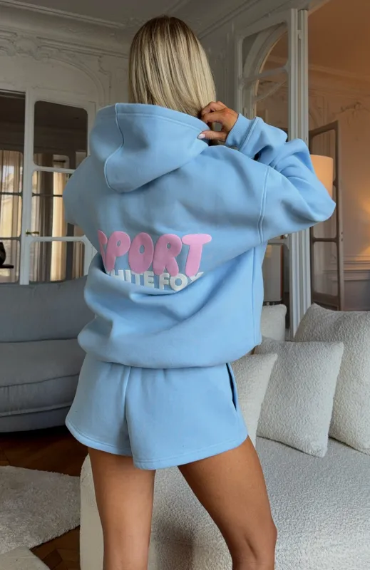 Club 14 Peyton Oversized Hoodie Blue sold by White Fox Boutique