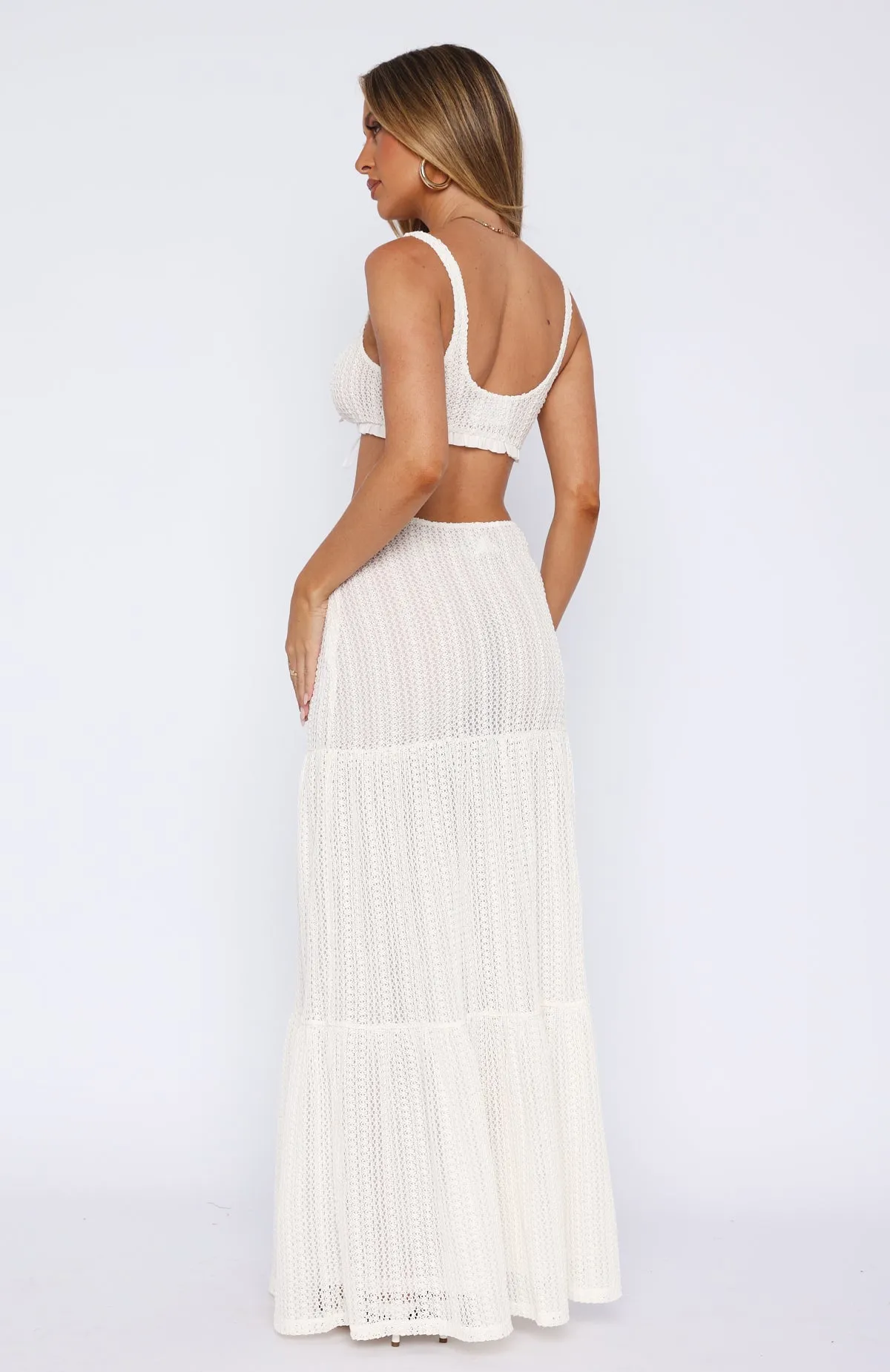 Back To Summer Maxi Skirt White sold by White Fox Boutique product image thumbnail 4