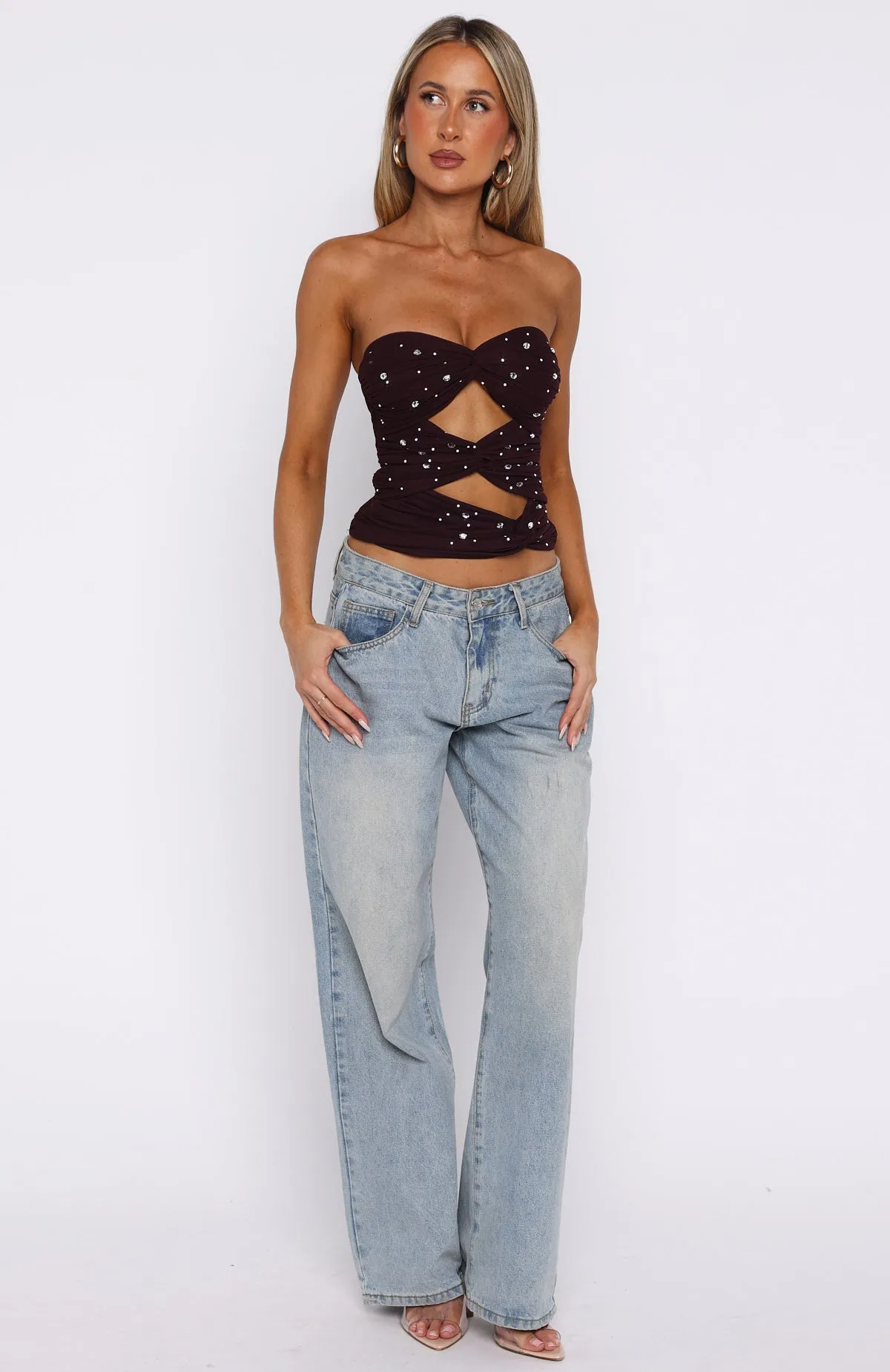 Taking What's Mine Strapless Top Plum sold by White Fox Boutique product image thumbnail 5