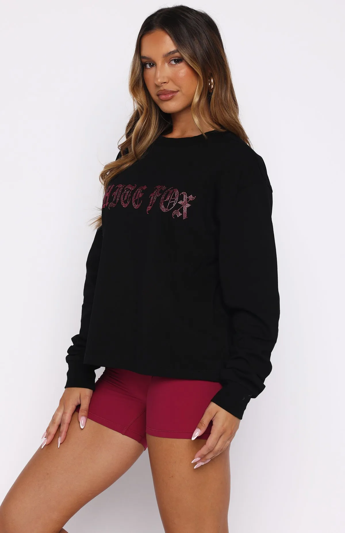Lucky Ones Long Sleeve Tee Black sold by White Fox Boutique product image thumbnail 3