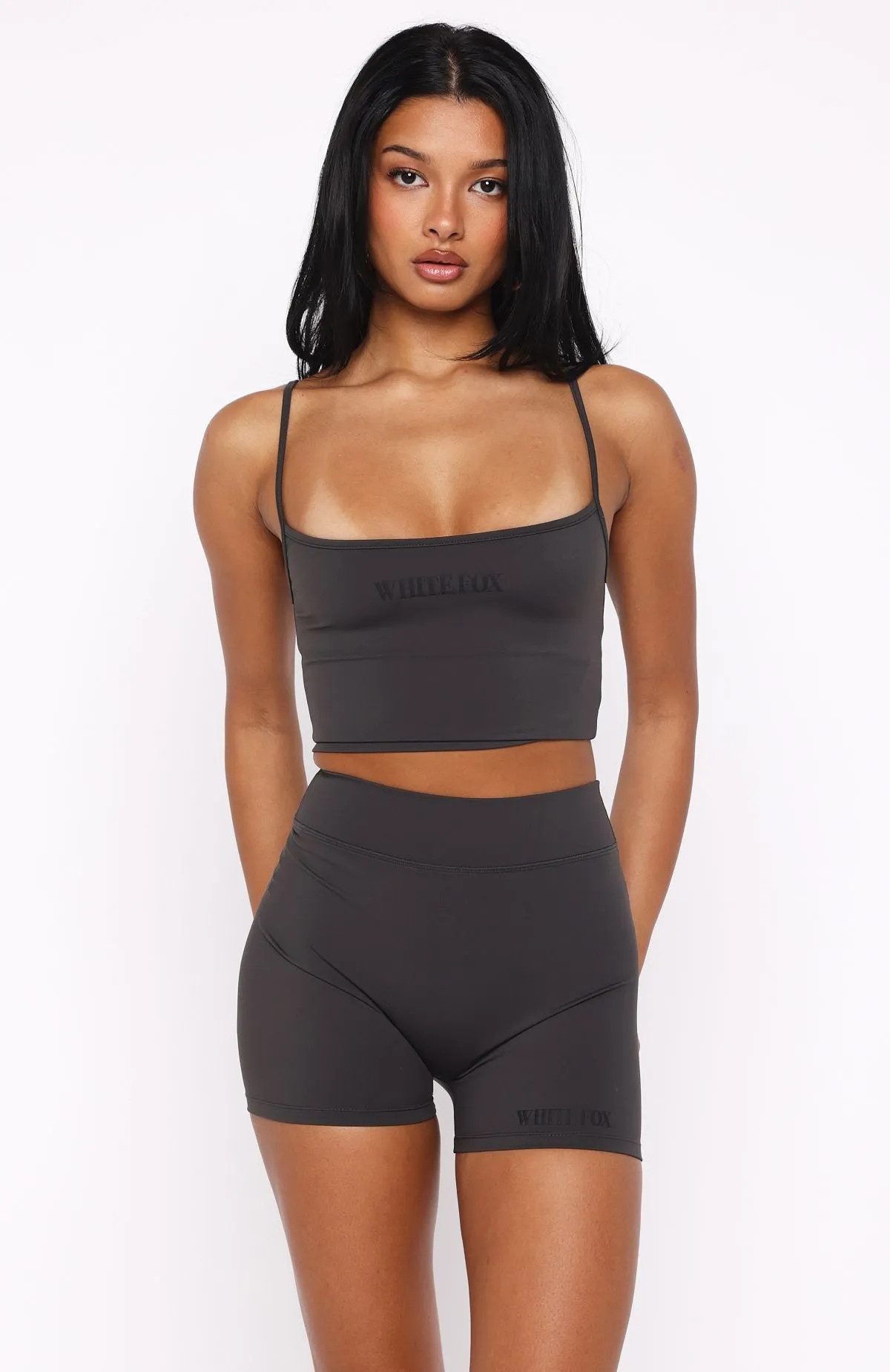 Maybe We Can Try Singlet Charcoal sold by White Fox Boutique product image thumbnail 3
