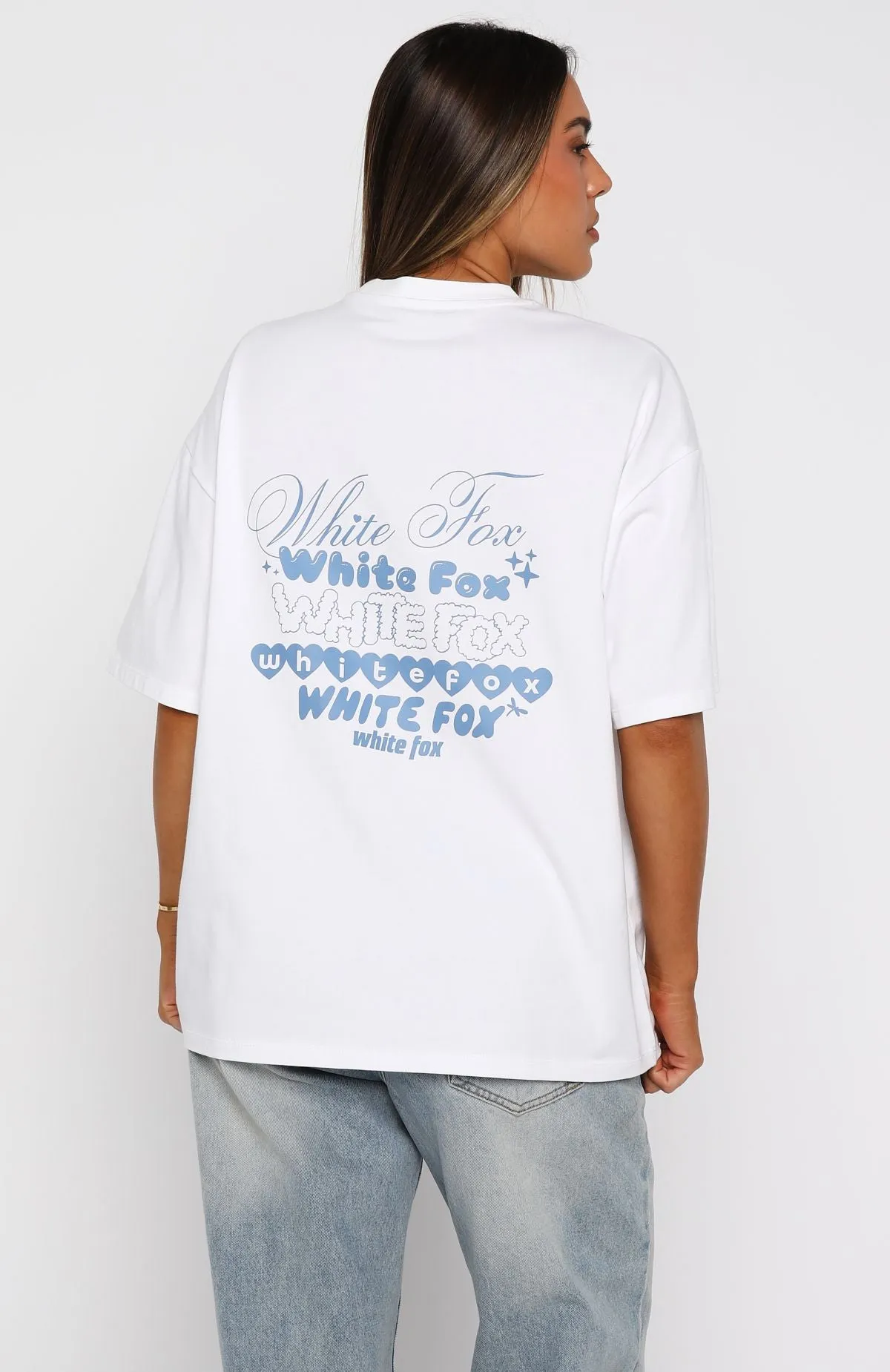 Pretty In Print Oversized Tee White sold by White Fox Boutique product image thumbnail 4