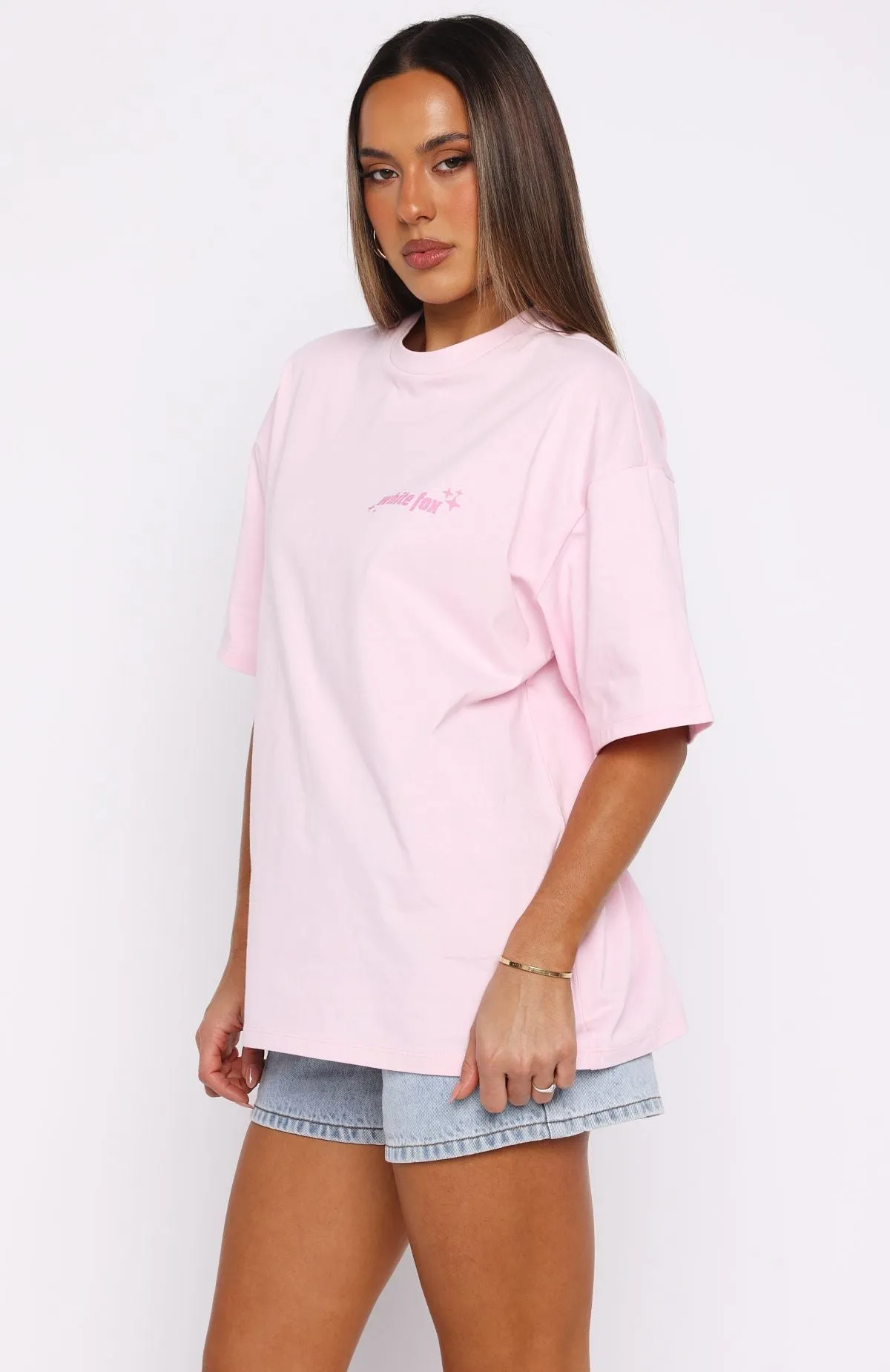 Pretty In Print Oversized Tee Pink sold by White Fox Boutique product image thumbnail 4