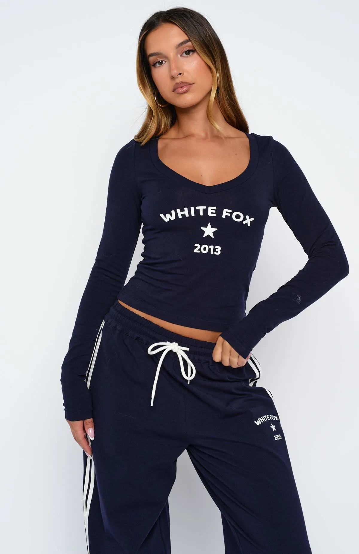 Found You Out Long Sleeve Top Navy sold by White Fox Boutique product image thumbnail 2