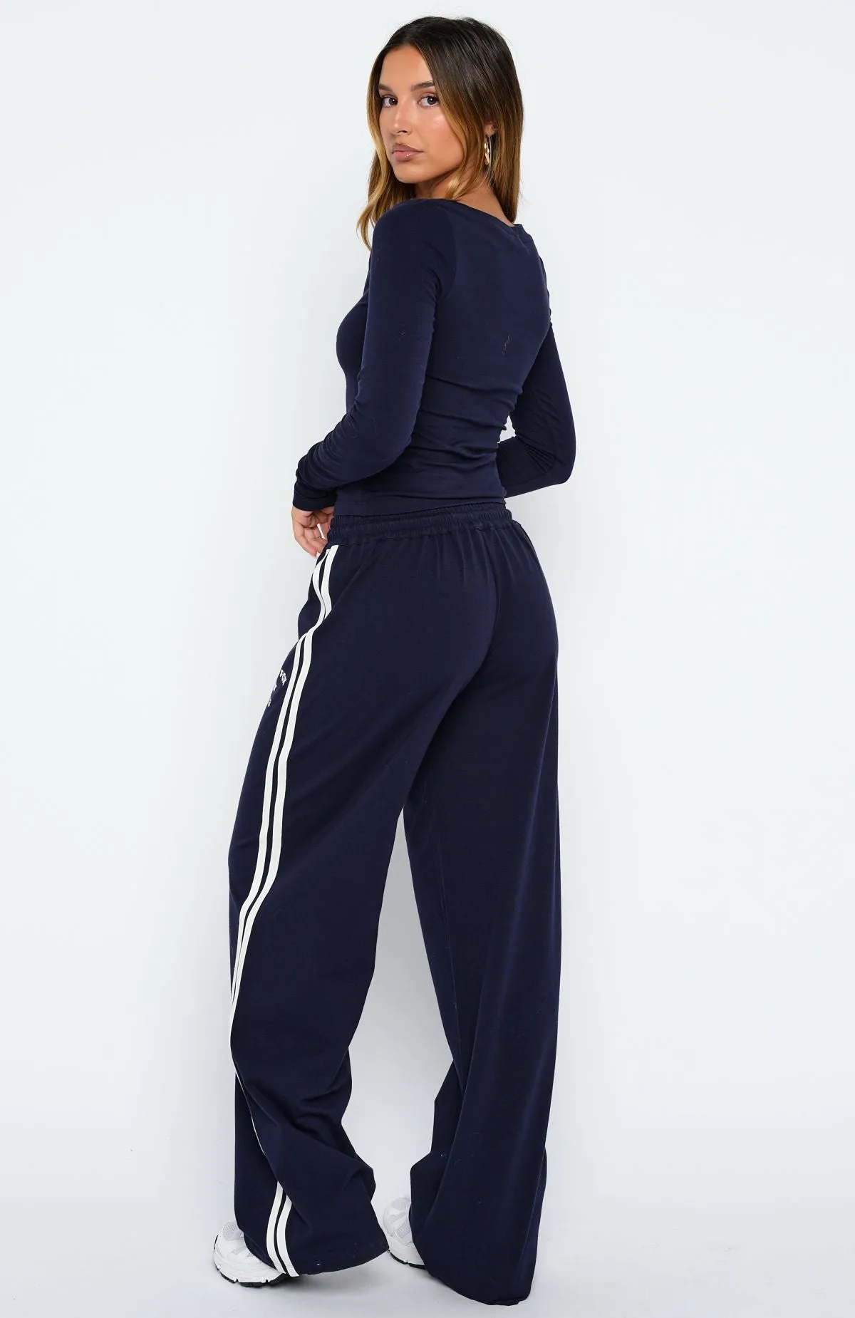 Found You Out Track Pants Navy sold by White Fox Boutique product image thumbnail 4