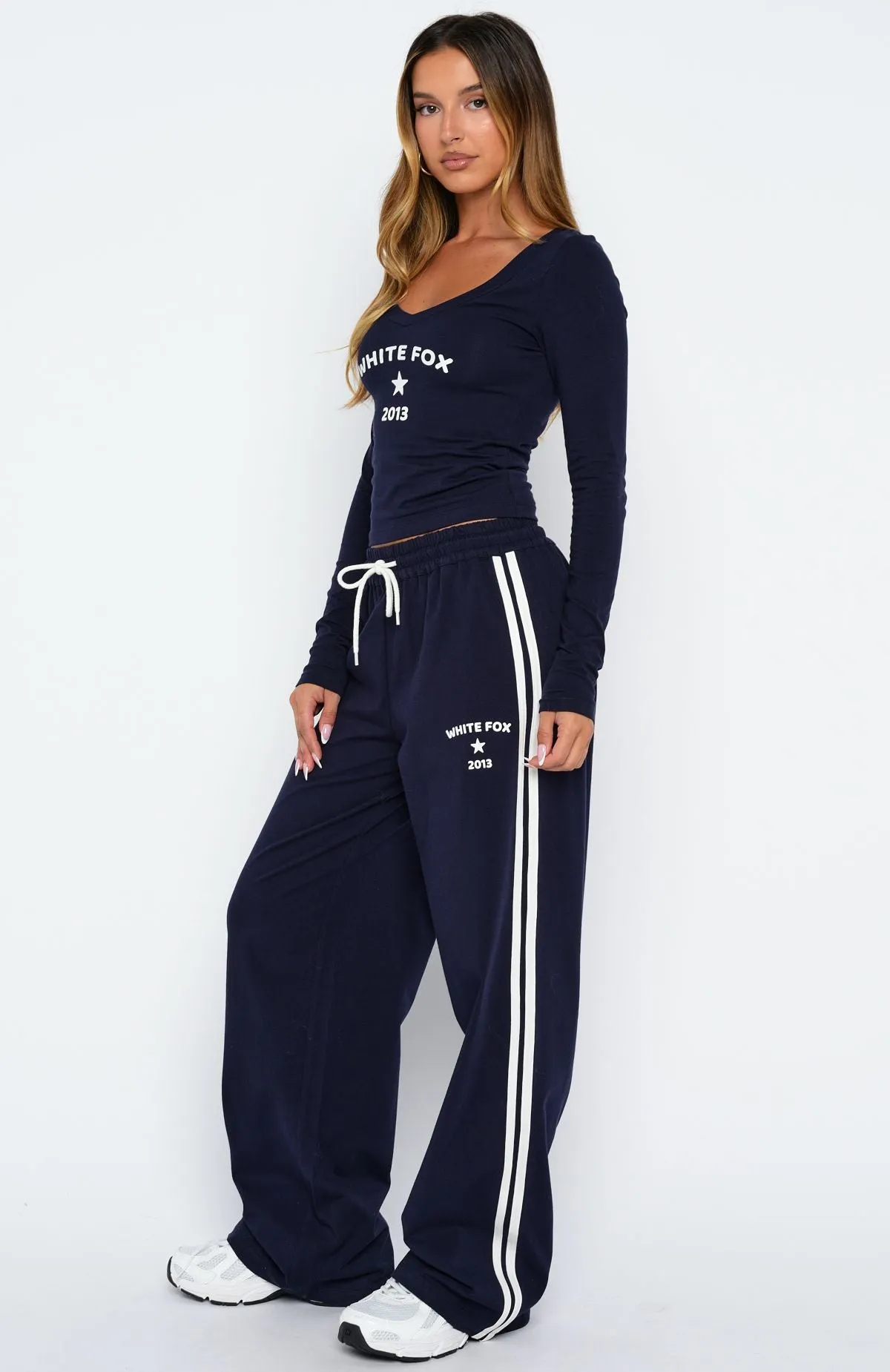 Found You Out Track Pants Navy sold by White Fox Boutique product image thumbnail 3