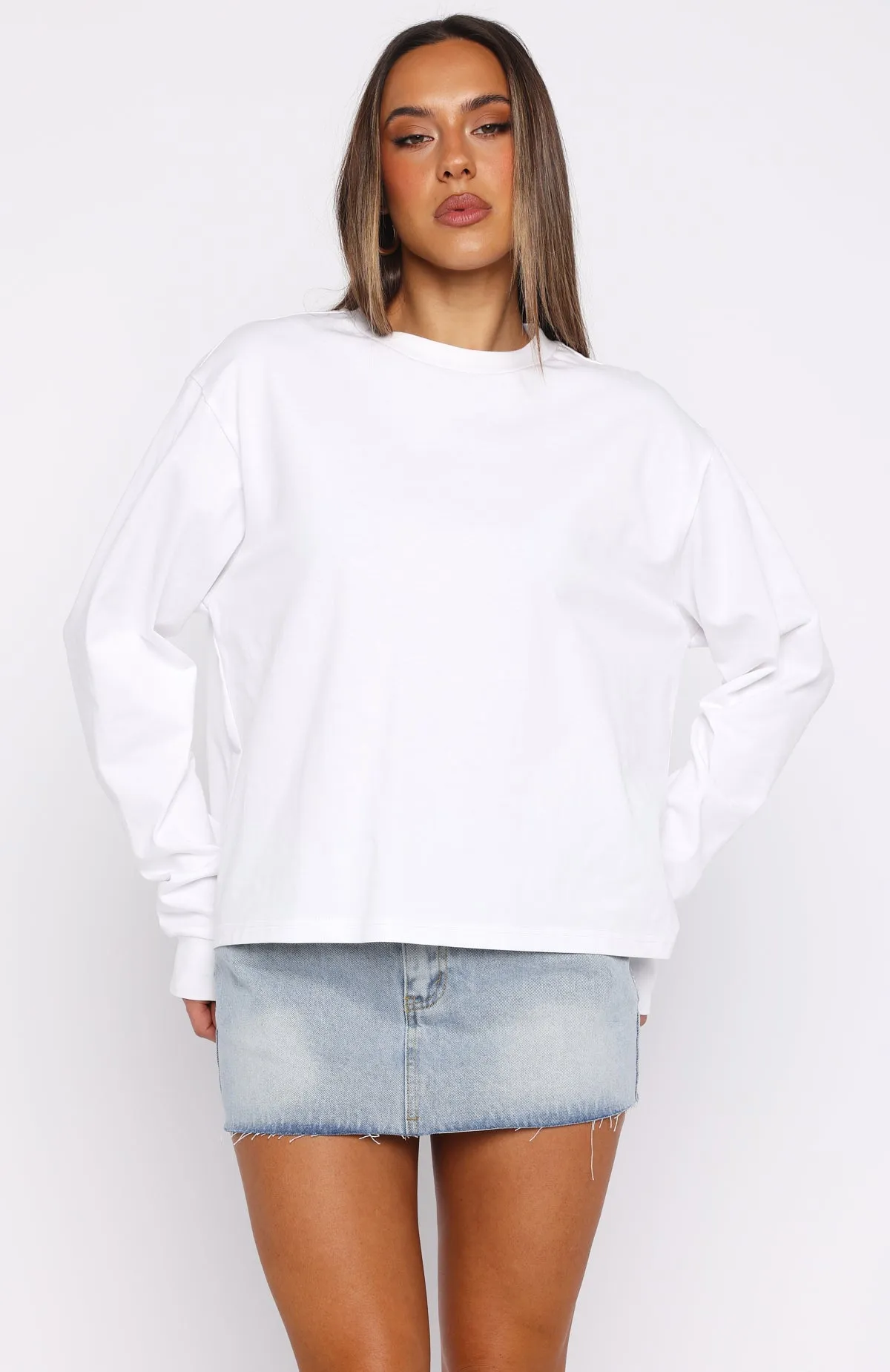 Staying Ahead Long Sleeve Tee White sold by White Fox Boutique product image thumbnail 2