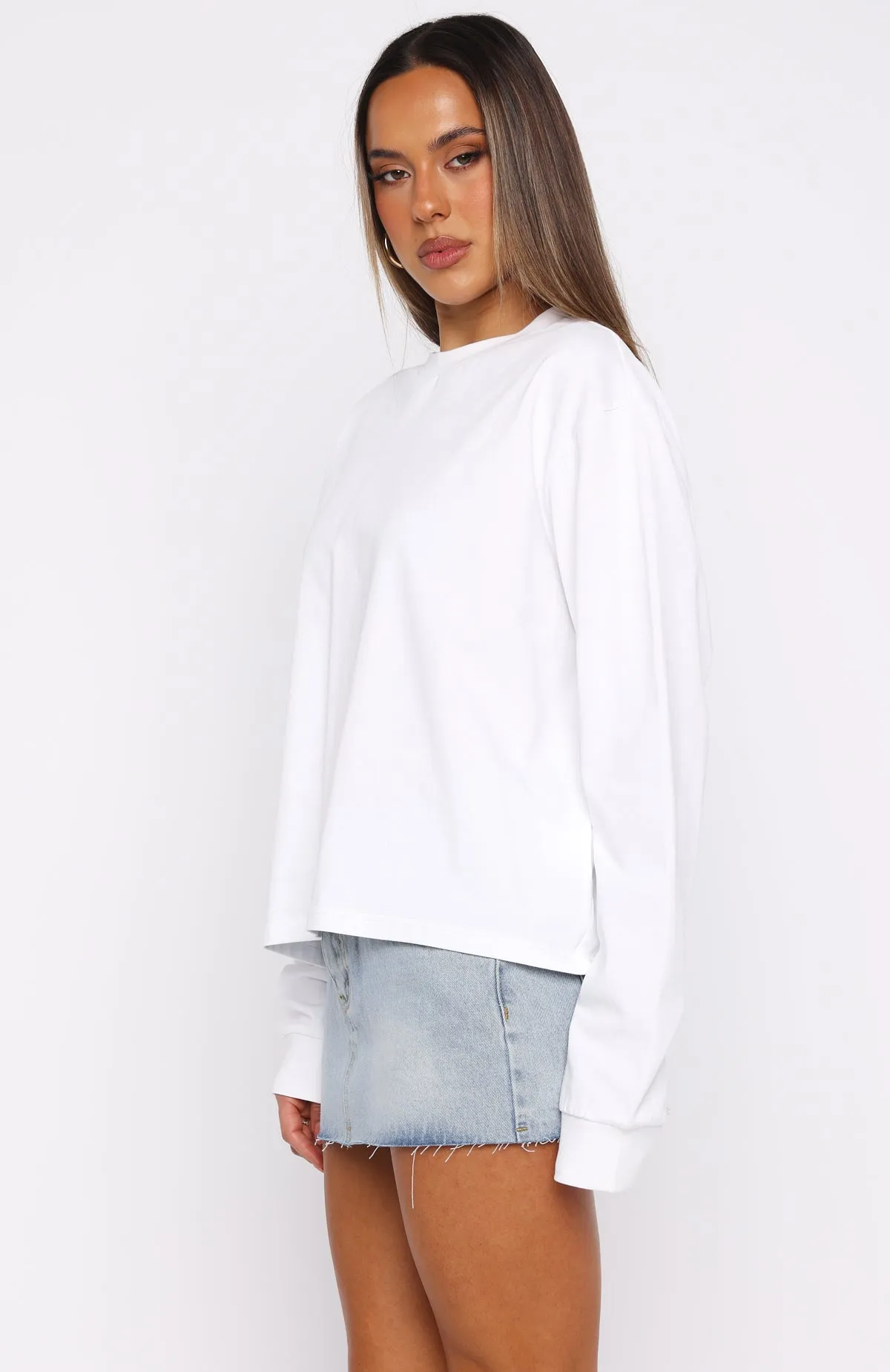Staying Ahead Long Sleeve Tee White sold by White Fox Boutique product image thumbnail 3