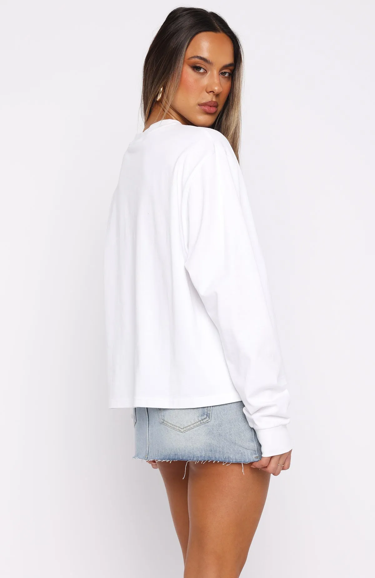 Staying Ahead Long Sleeve Tee White sold by White Fox Boutique product image thumbnail 4