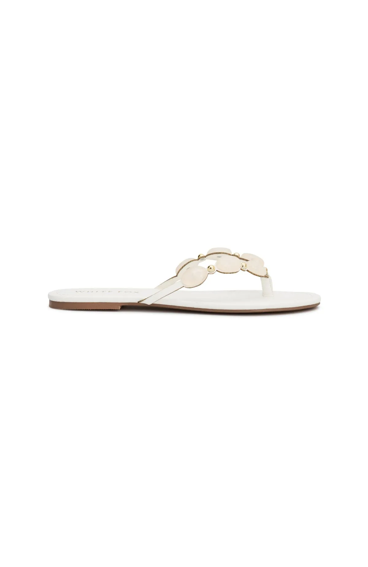 Kira Beaded Thong Sandals White sold by White Fox Boutique product image thumbnail 3