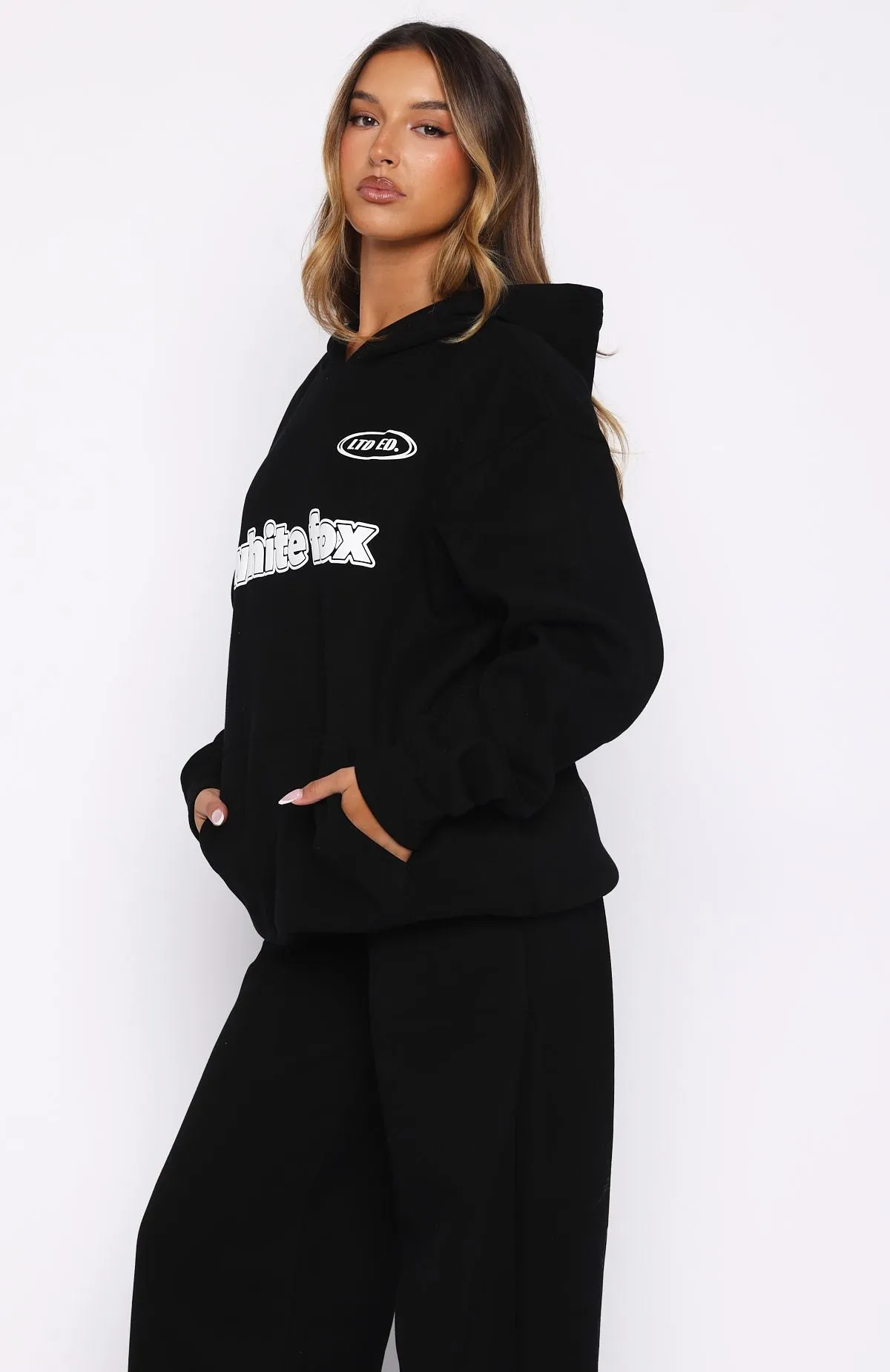 Ready To Go Oversized Hoodie Black sold by White Fox Boutique product image thumbnail 3