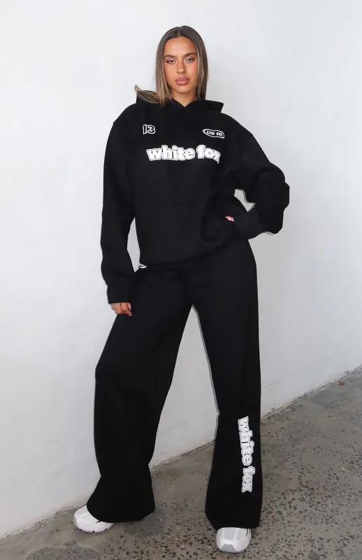 Ready To Go Wide Leg Sweatpants Black sold by White Fox Boutique