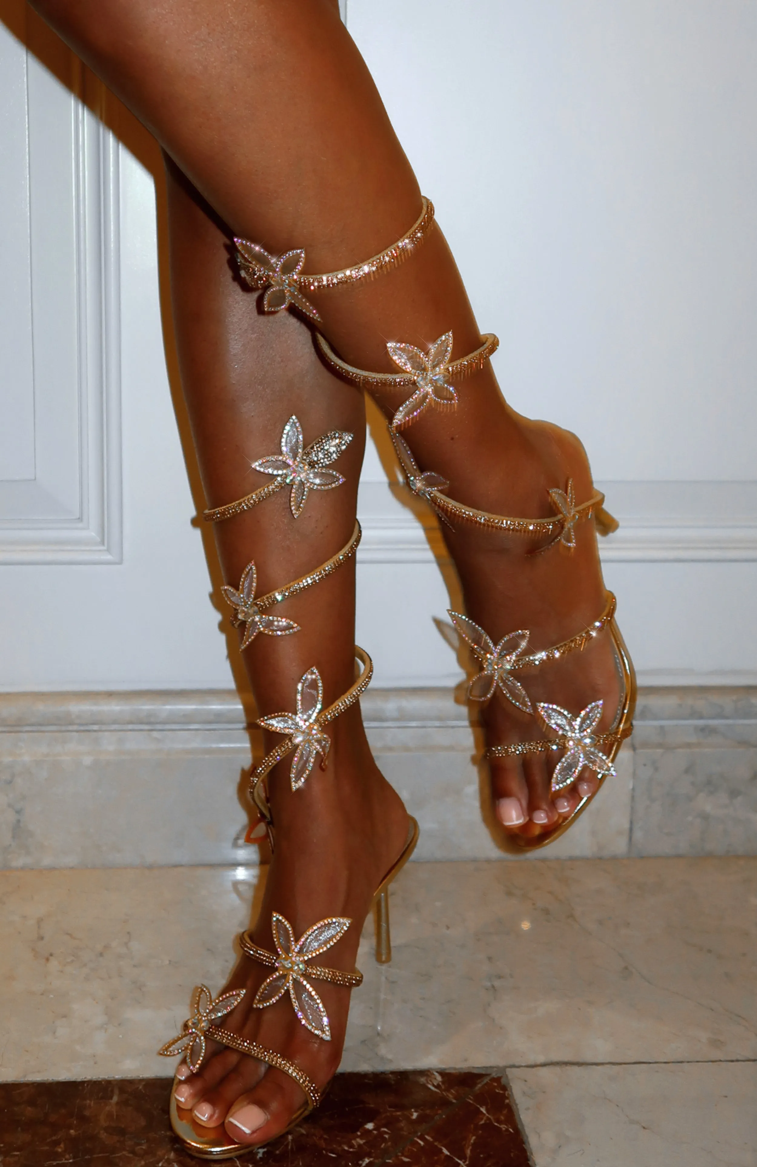 Shai Diamante Wrap Heels Gold sold by White Fox Boutique product image thumbnail 2