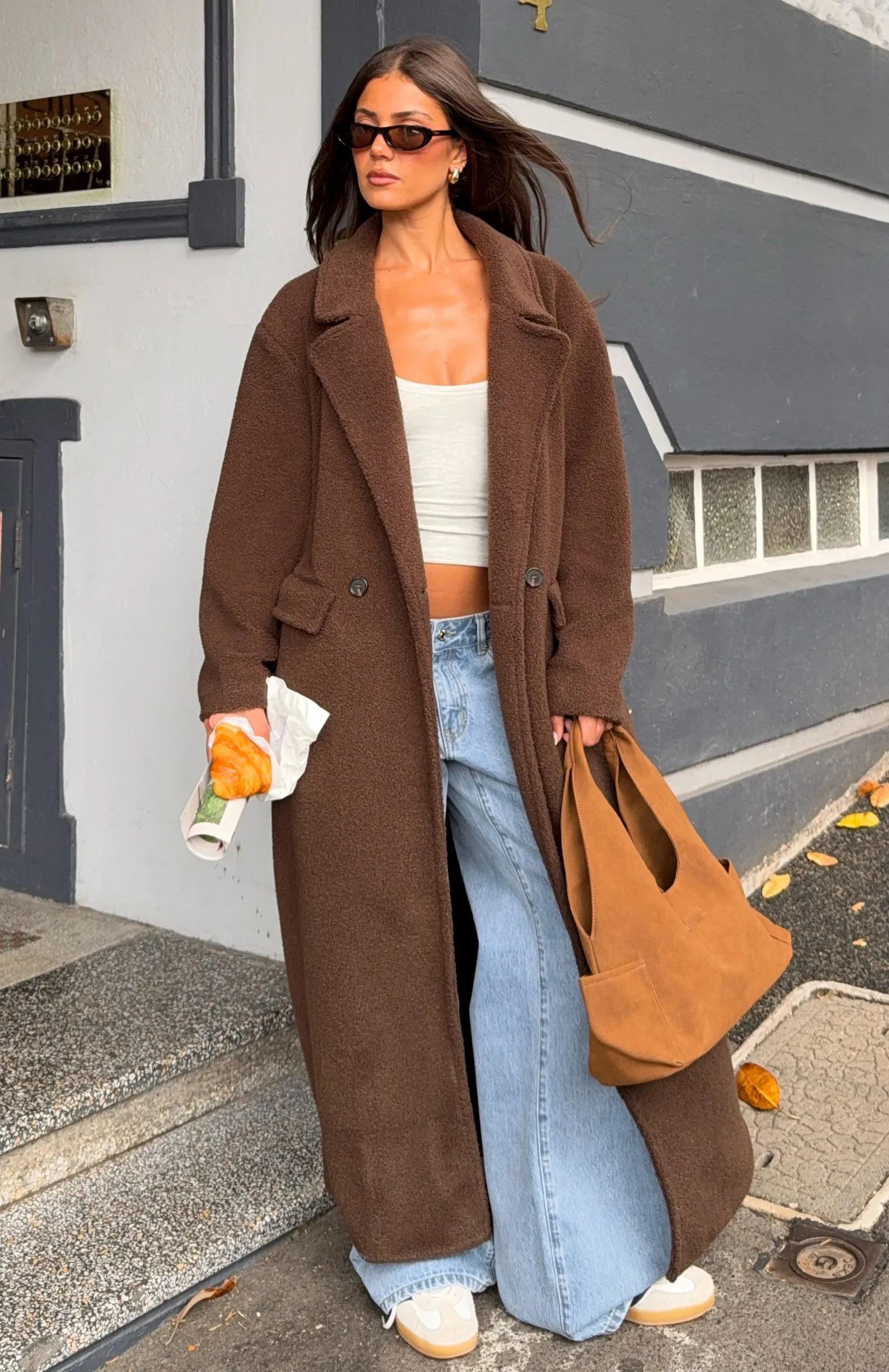 Got To Go Teddy Coat Coffee sold by White Fox Boutique