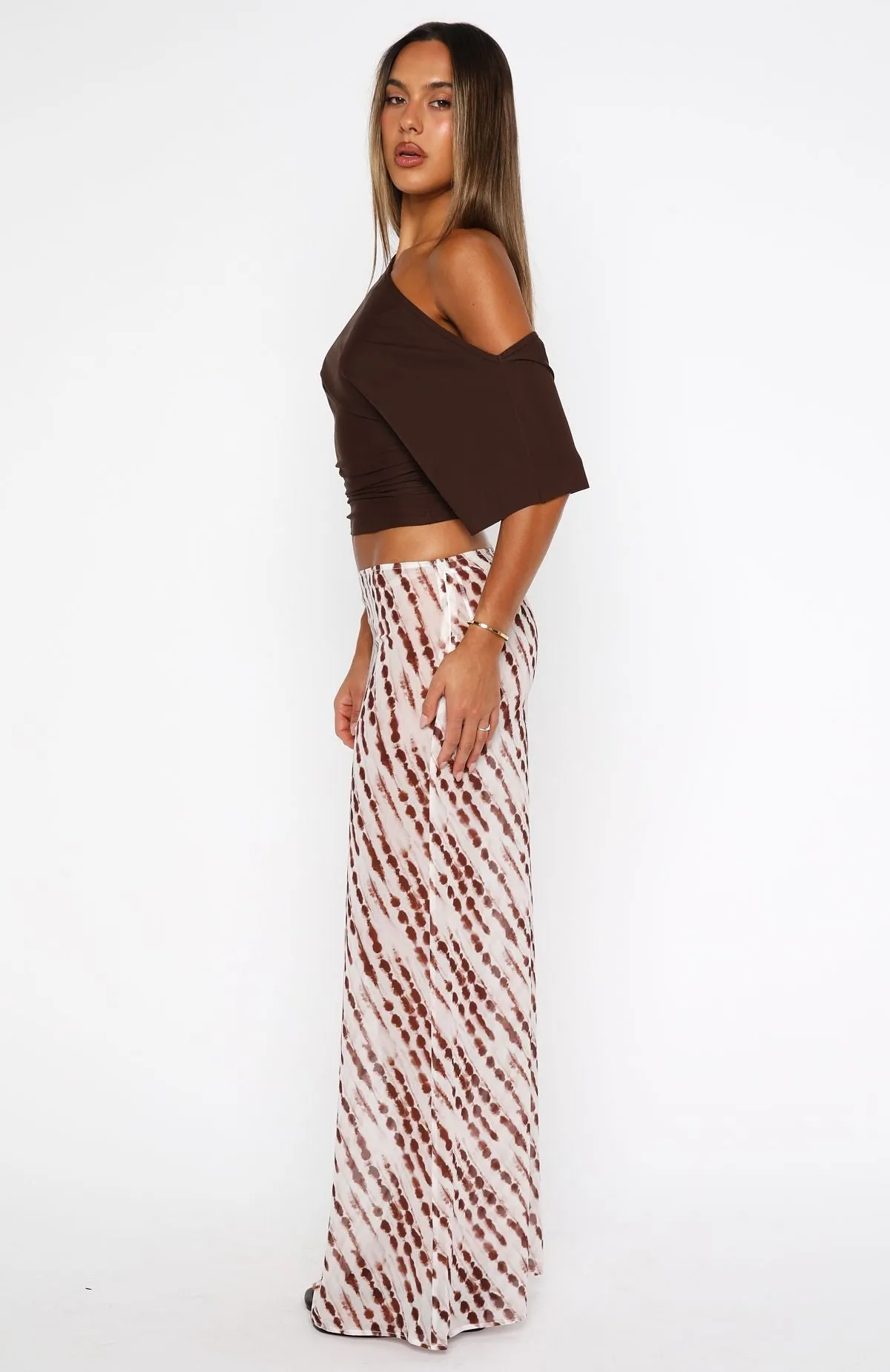 Sunday Strolls Maxi Skirt Espresso Mist sold by White Fox Boutique product image thumbnail 3
