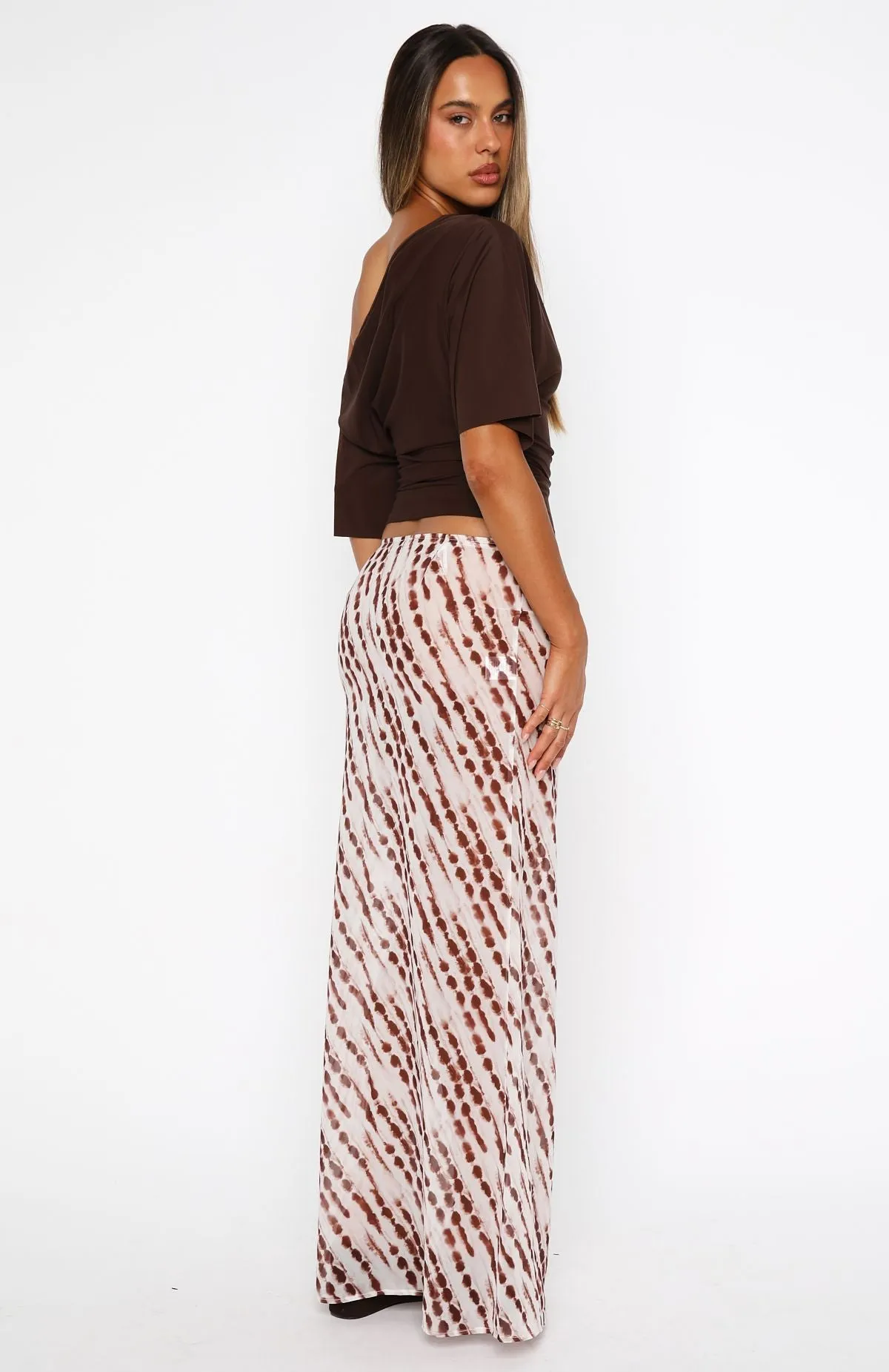 Sunday Strolls Maxi Skirt Espresso Mist sold by White Fox Boutique product image thumbnail 4