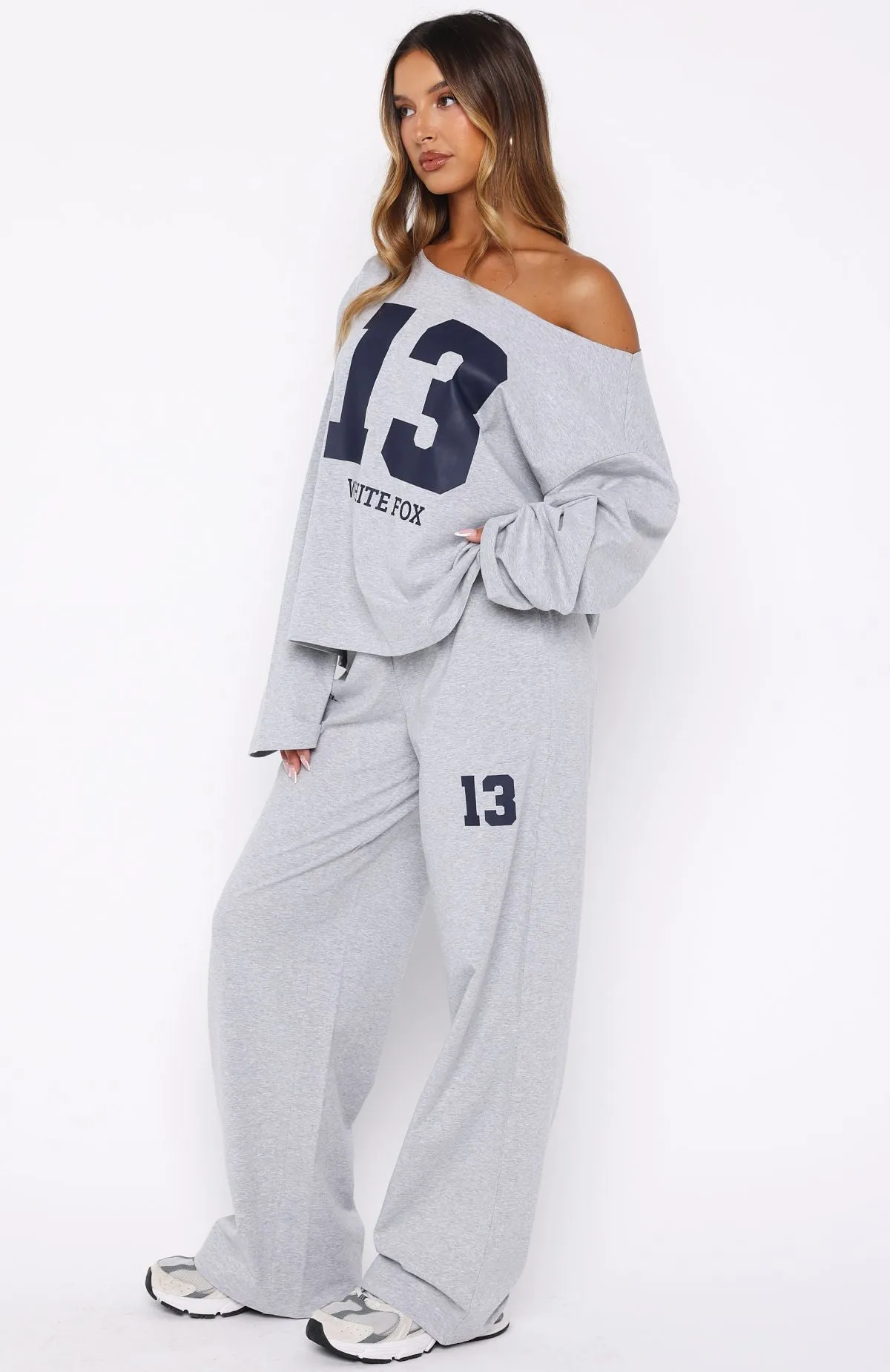 Only One Left Track Pants Grey Marle sold by White Fox Boutique product image thumbnail 3