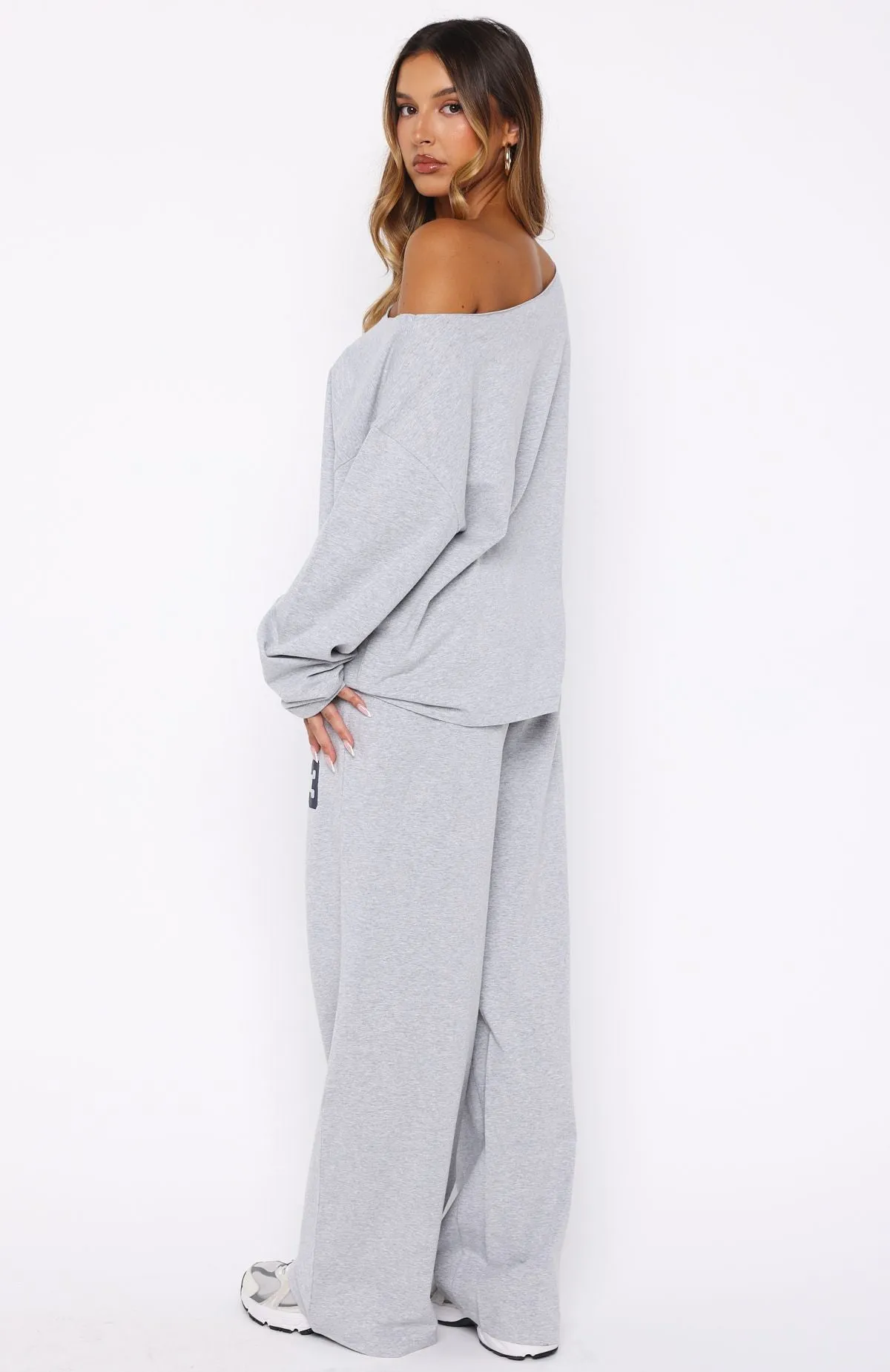 Only One Left Track Pants Grey Marle sold by White Fox Boutique product image thumbnail 4