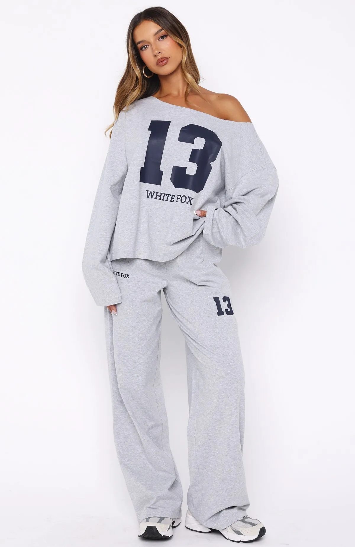 Only One Left Track Pants Grey Marle sold by White Fox Boutique product image thumbnail 2