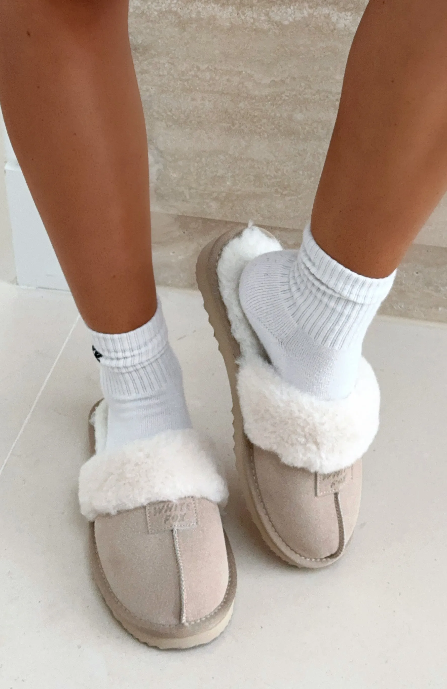 Grayson Slippers Nude sold by White Fox Boutique