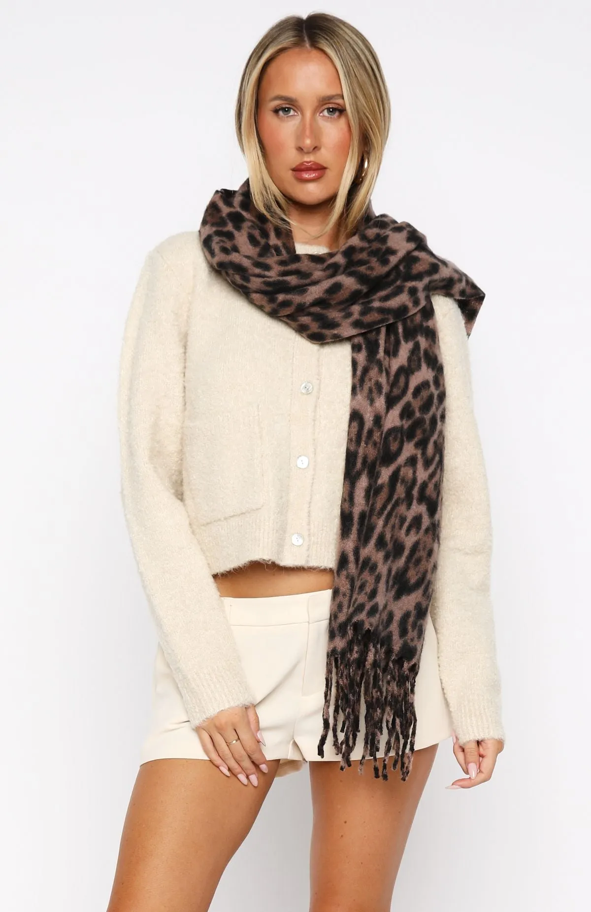 Blaise Scarf Leopard sold by White Fox Boutique product image thumbnail 2