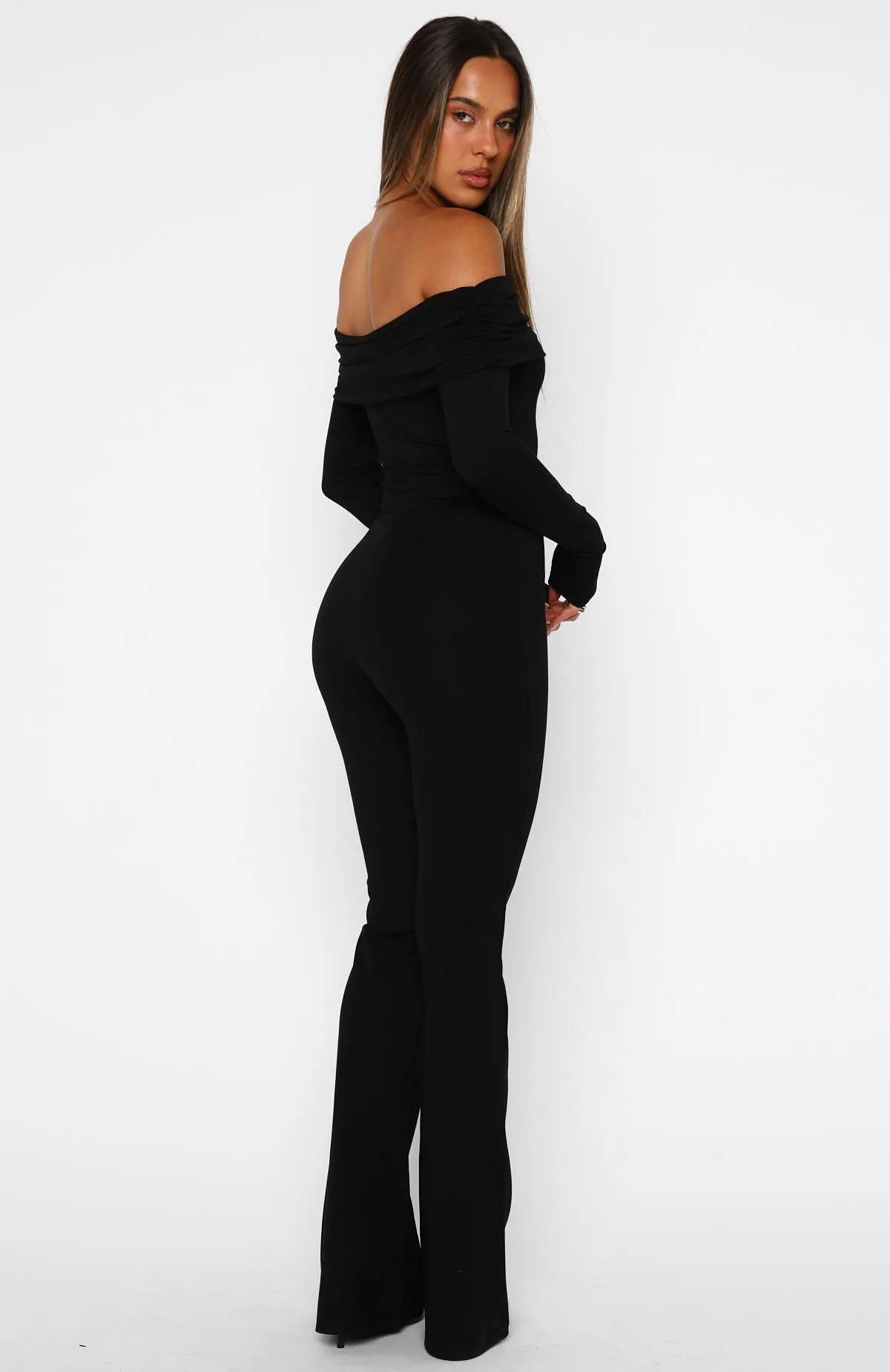 For The Girls Long Sleeve Jumpsuit Black sold by White Fox Boutique product image thumbnail 4