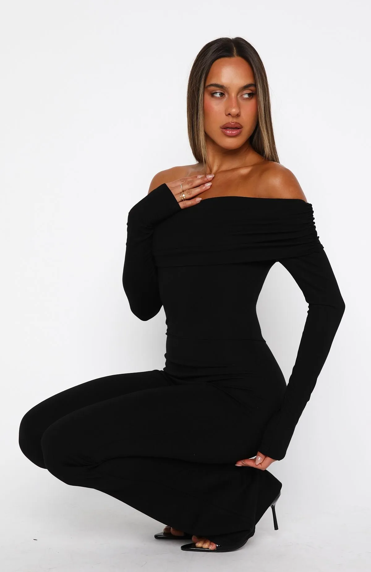 For The Girls Long Sleeve Jumpsuit Black sold by White Fox Boutique product image thumbnail 5