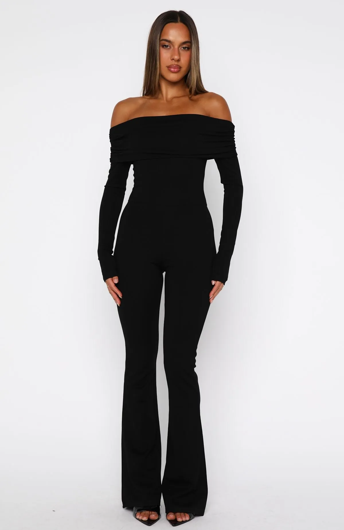 For The Girls Long Sleeve Jumpsuit Black sold by White Fox Boutique product image thumbnail 2