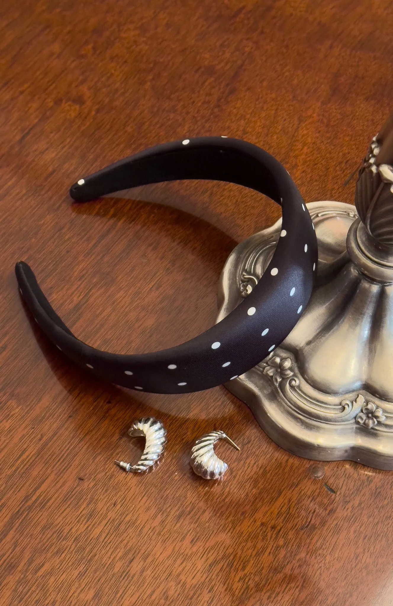 Brantley Headband Black Polka Dot sold by White Fox Boutique product image thumbnail 3