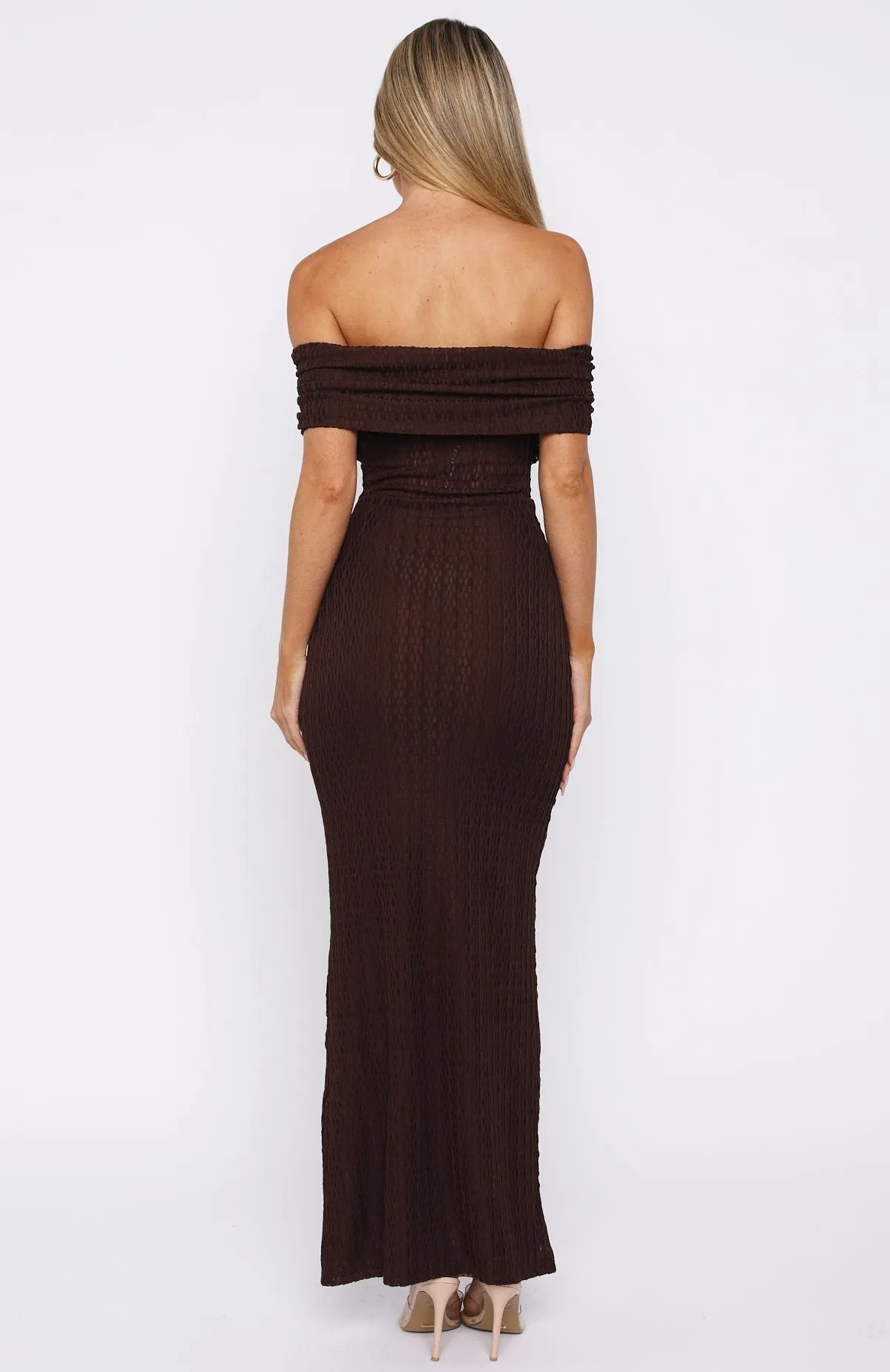 Unwritten Chapters Maxi Dress Chocolate sold by White Fox Boutique product image thumbnail 4