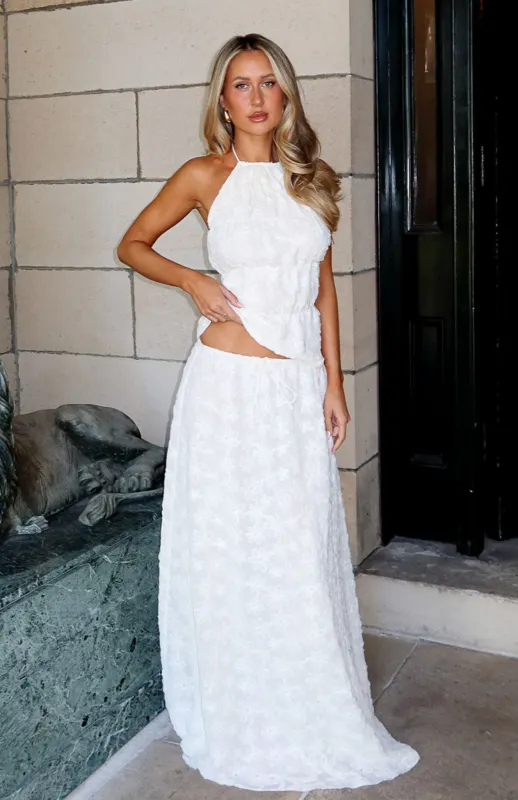 Slay Today Maxi Skirt Cream sold by White Fox Boutique