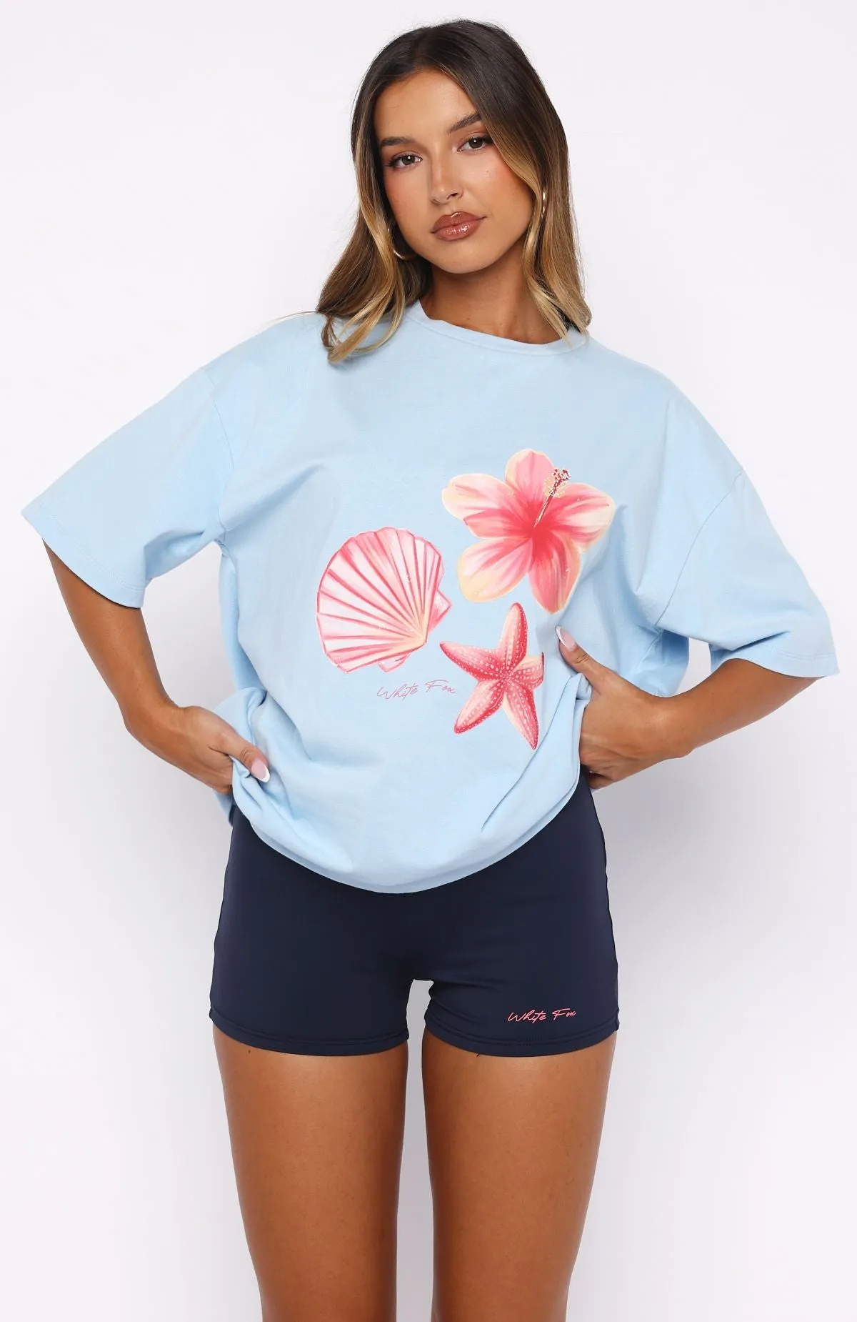 Treasured Memories Bike Shorts Navy sold by White Fox Boutique product image thumbnail 2