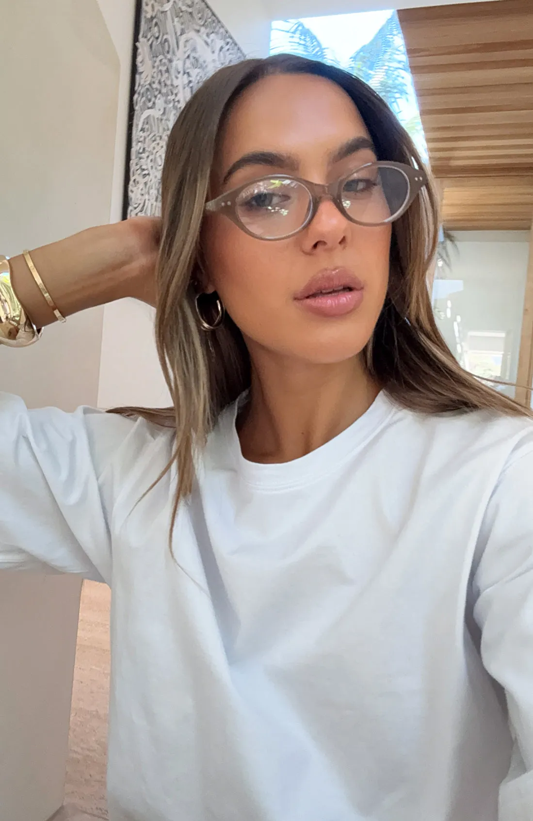 Rayne Blue Light Glasses Biscuit sold by White Fox Boutique product image thumbnail 5