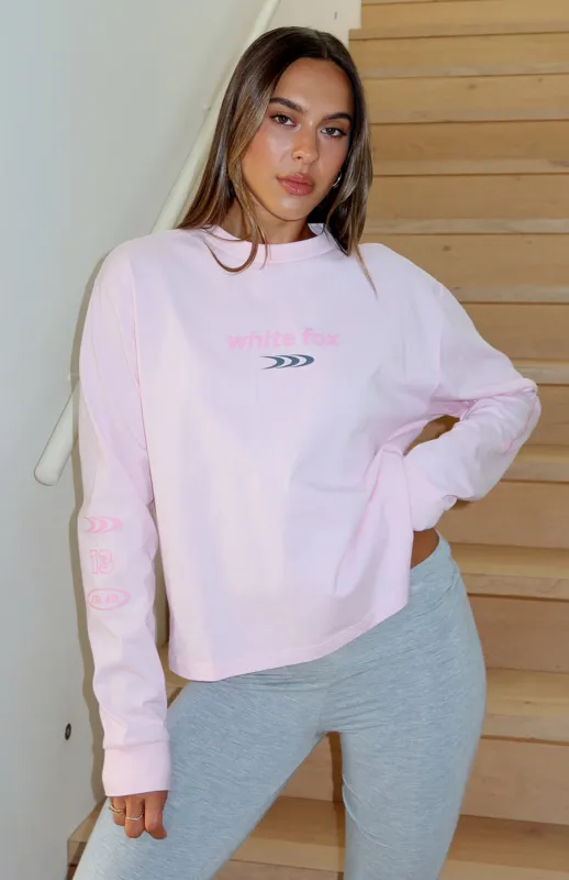 All Around Me Long Sleeve Tee Pink sold by White Fox Boutique