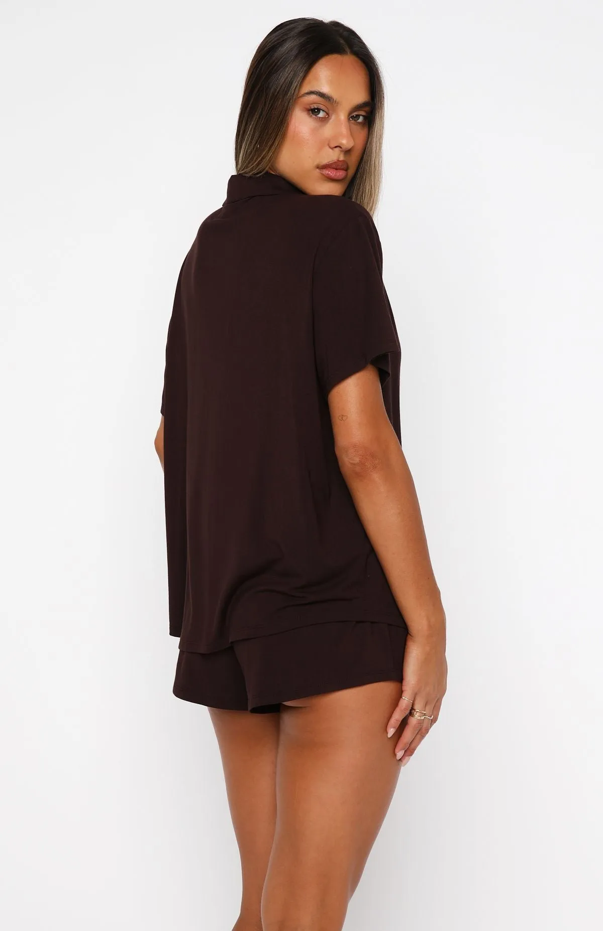 Dreamscape Pyjama Set Chocolate sold by White Fox Boutique product image thumbnail 4