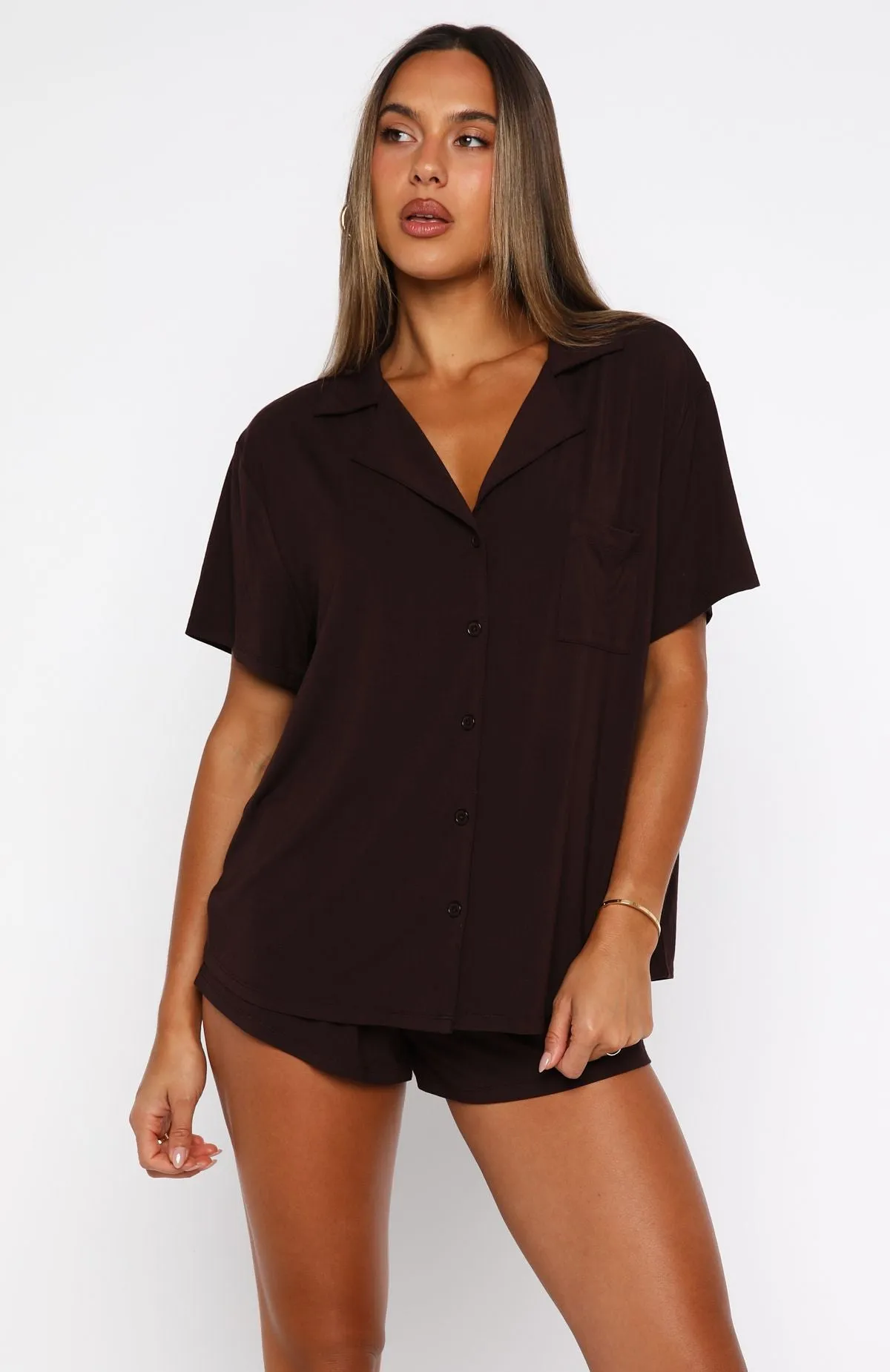 Dreamscape Pyjama Set Chocolate sold by White Fox Boutique product image thumbnail 2