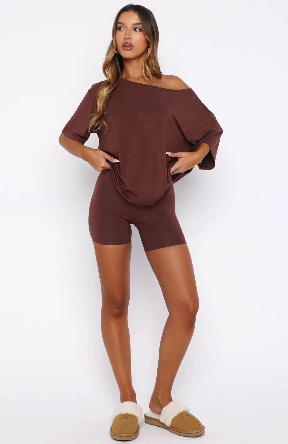 Slow Life Boyfriend Boxer Shorts Chocolate sold by White Fox Boutique product image thumbnail 5