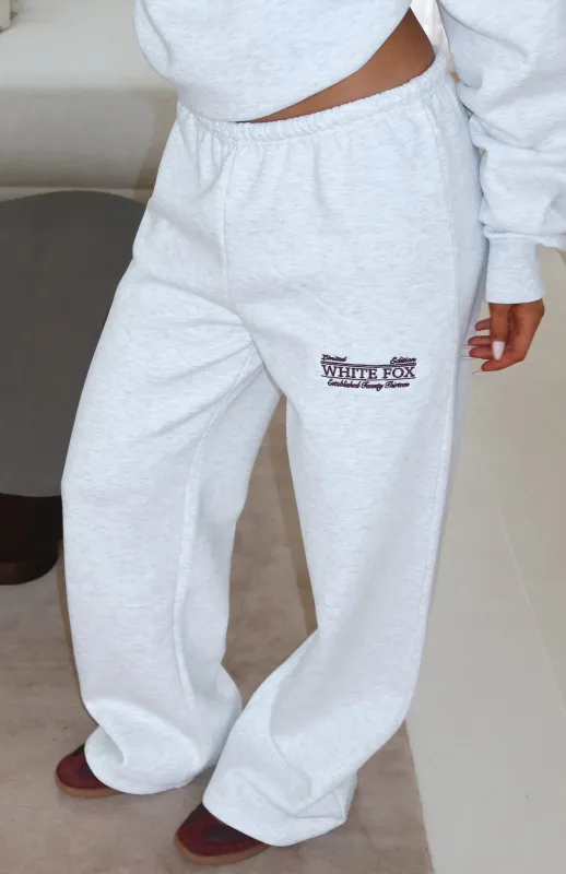 Standing My Ground Wide Leg Sweatpants Grey Marle sold by White Fox Boutique