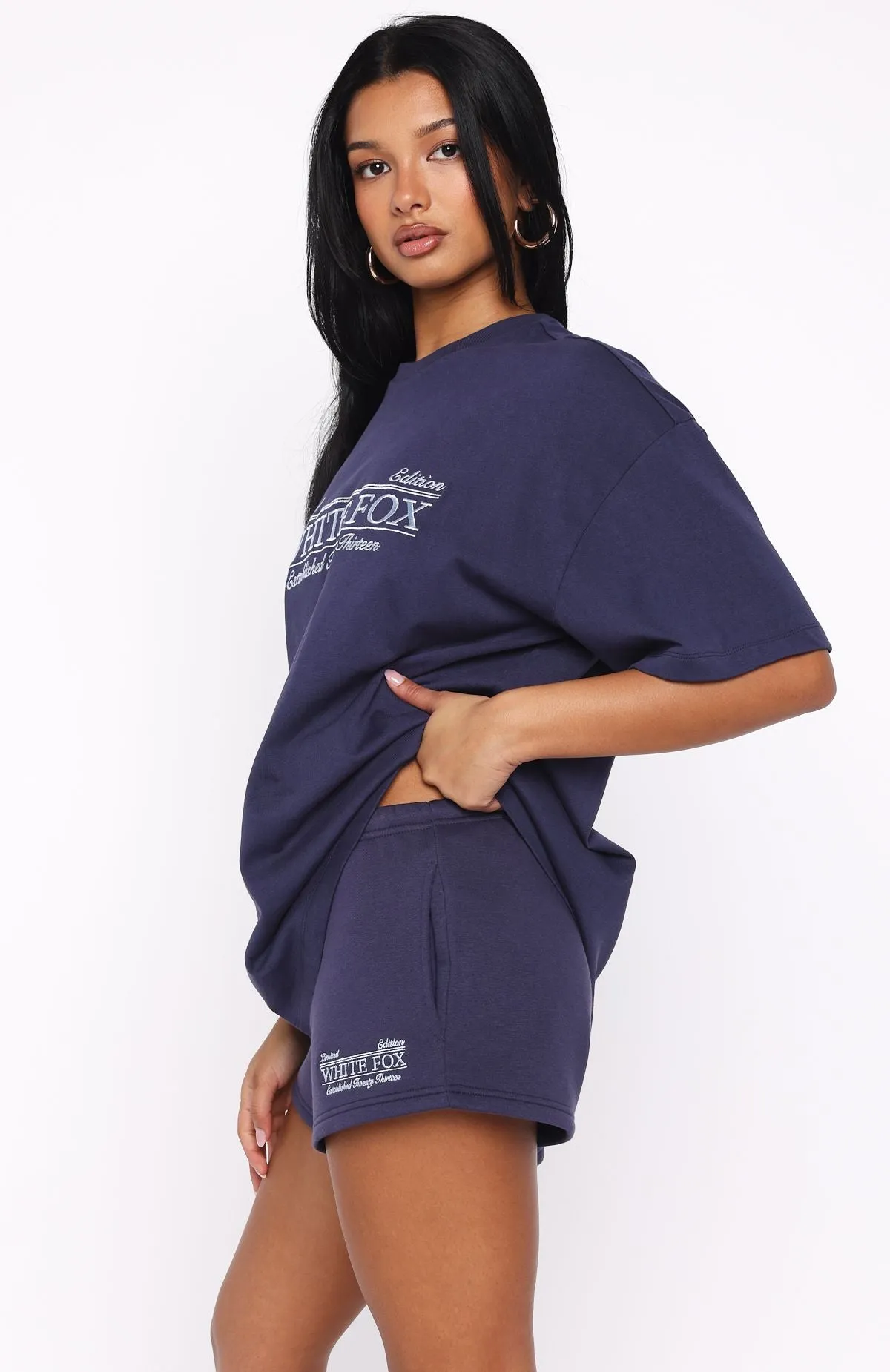 Standing My Ground Lounge Shorts Navy sold by White Fox Boutique product image thumbnail 3