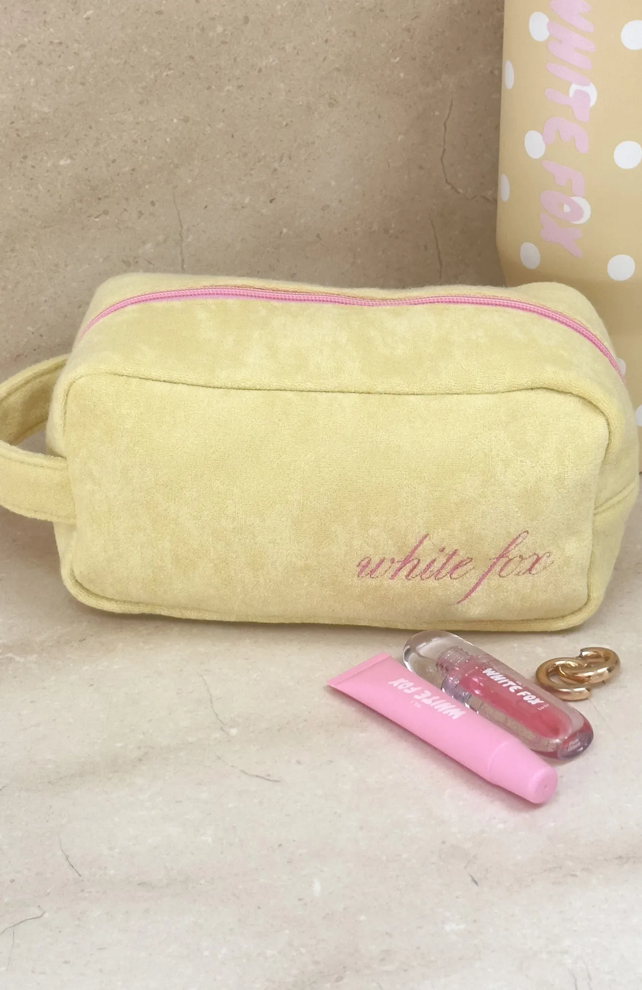 Lillian Cosmetic Bag Lemon sold by White Fox Boutique product image thumbnail 5
