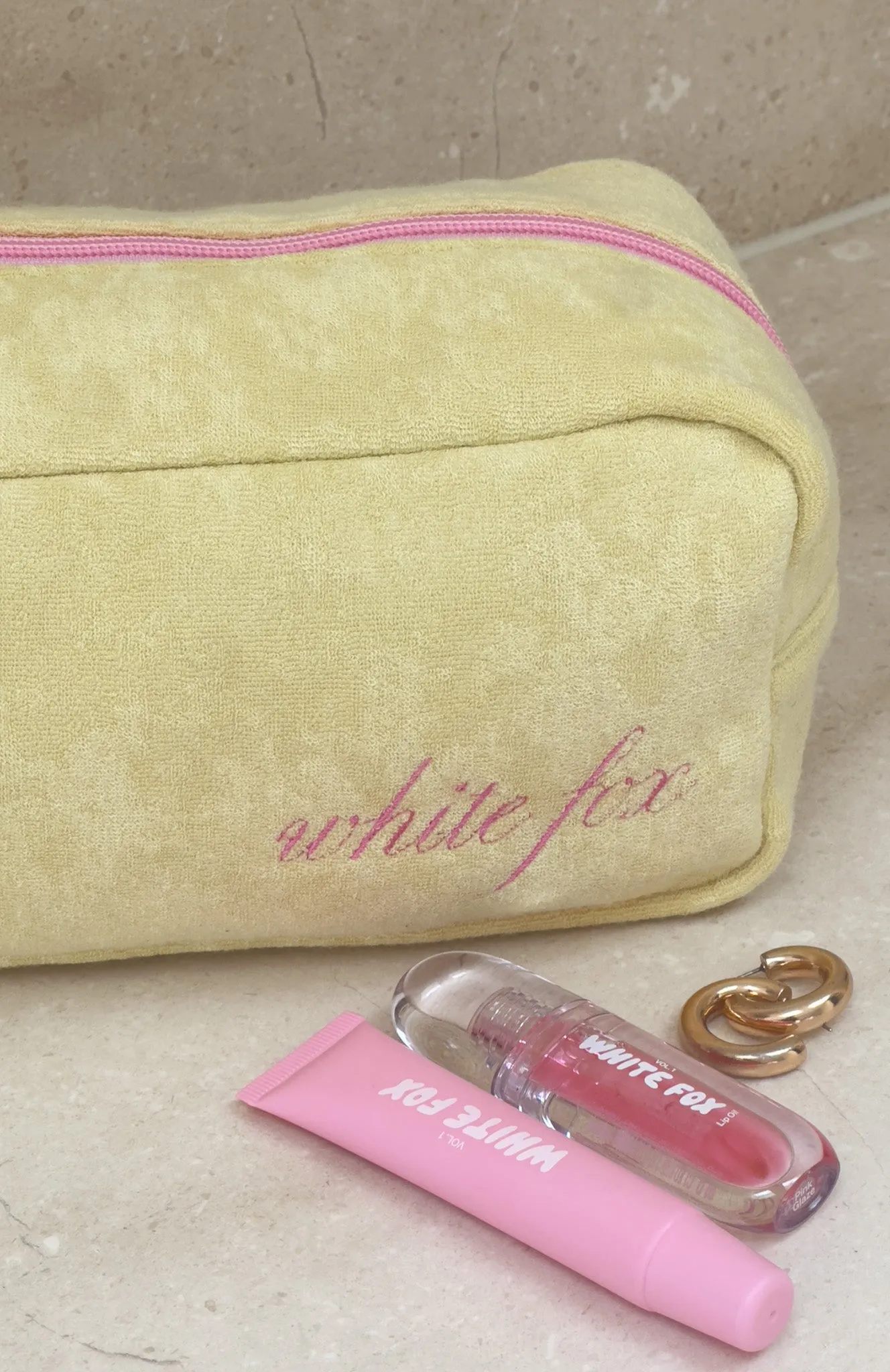 Lillian Cosmetic Bag Lemon sold by White Fox Boutique product image thumbnail 2