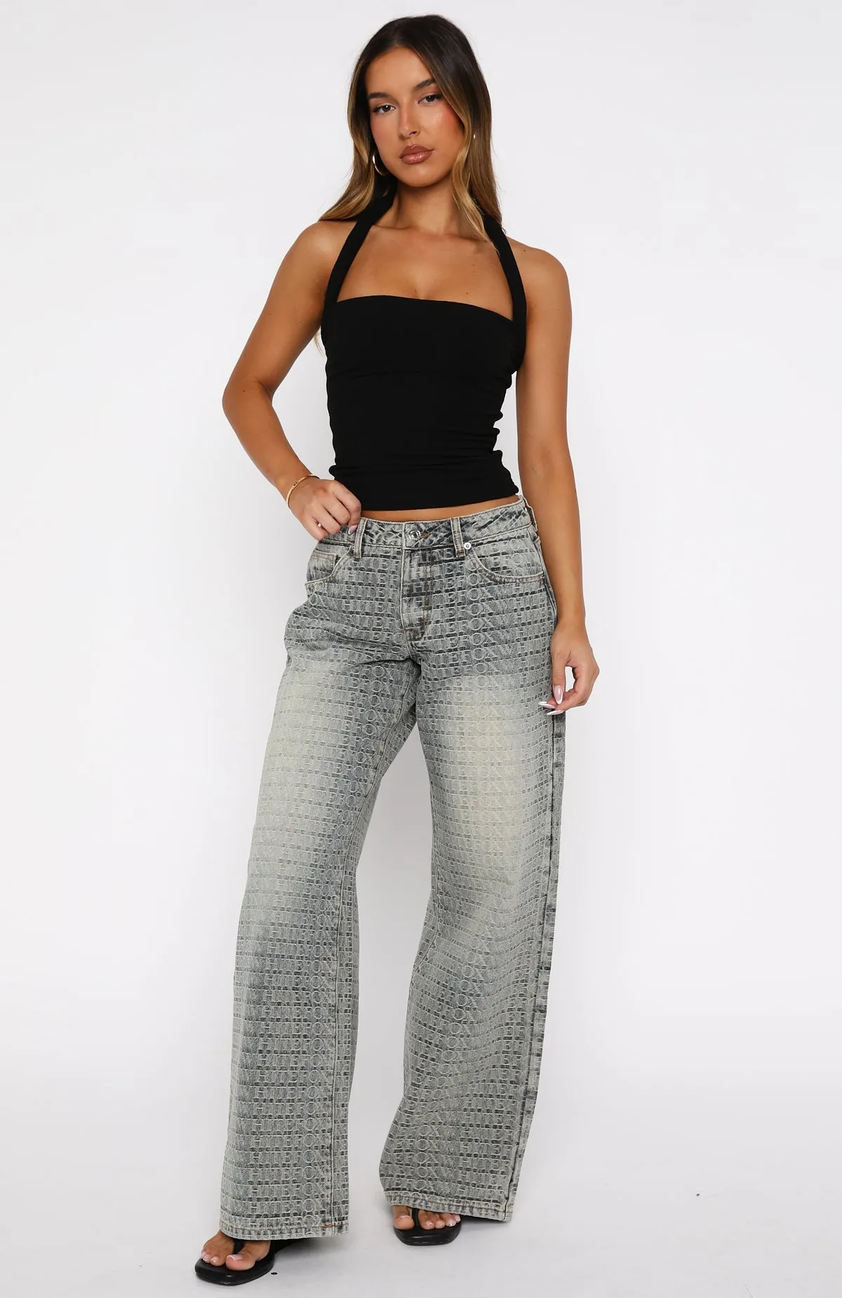 Tropic Dream Halter Top Black sold by White Fox Boutique product image thumbnail 5