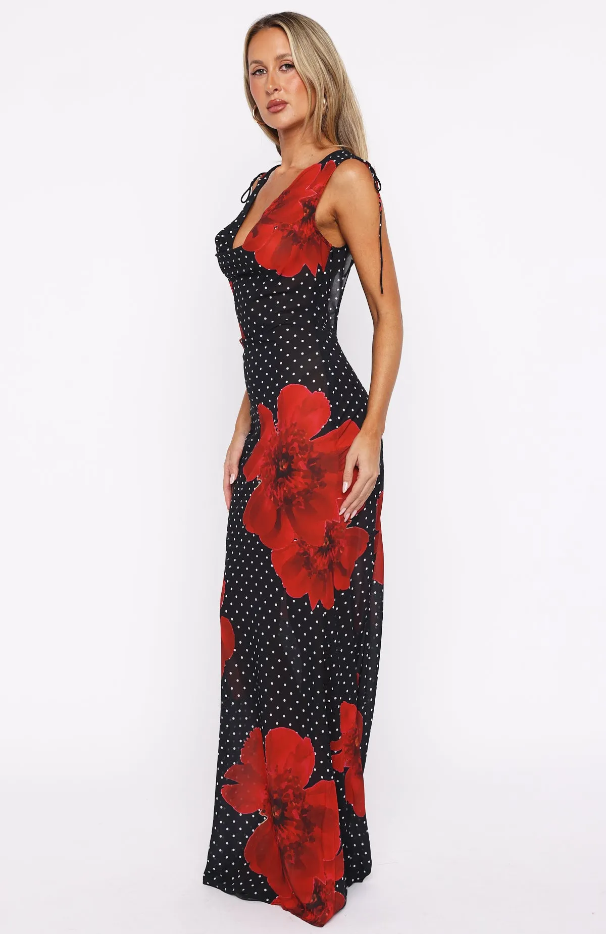 That's Amore Maxi Dress Black Scarlet Bloom sold by White Fox Boutique product image thumbnail 3