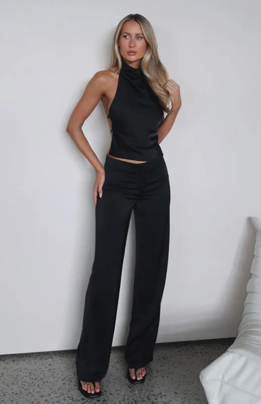 Time Passes Dress Pants Black sold by White Fox Boutique
