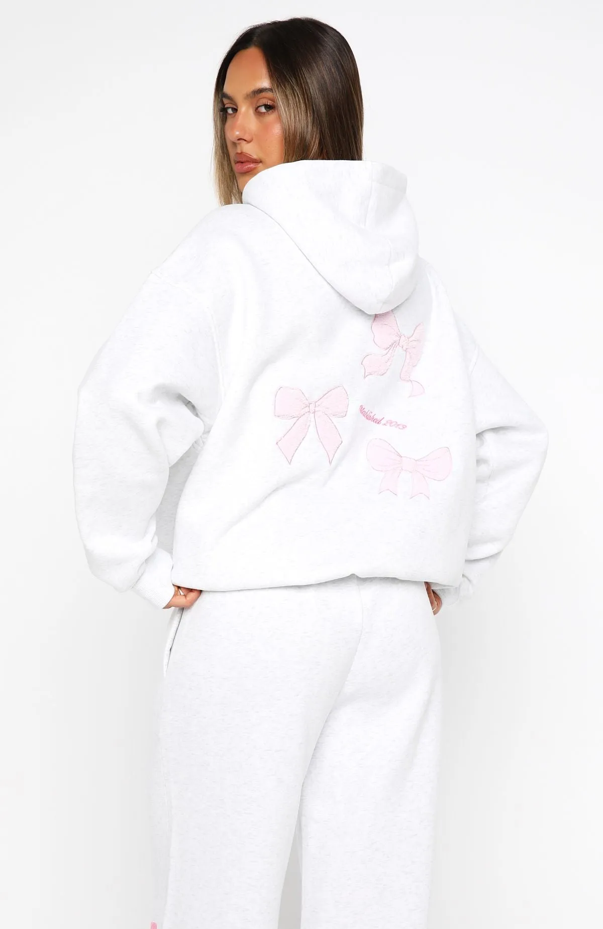 Daydreamers Madeline Oversized Hoodie Grey Marle sold by White Fox Boutique product image thumbnail 4