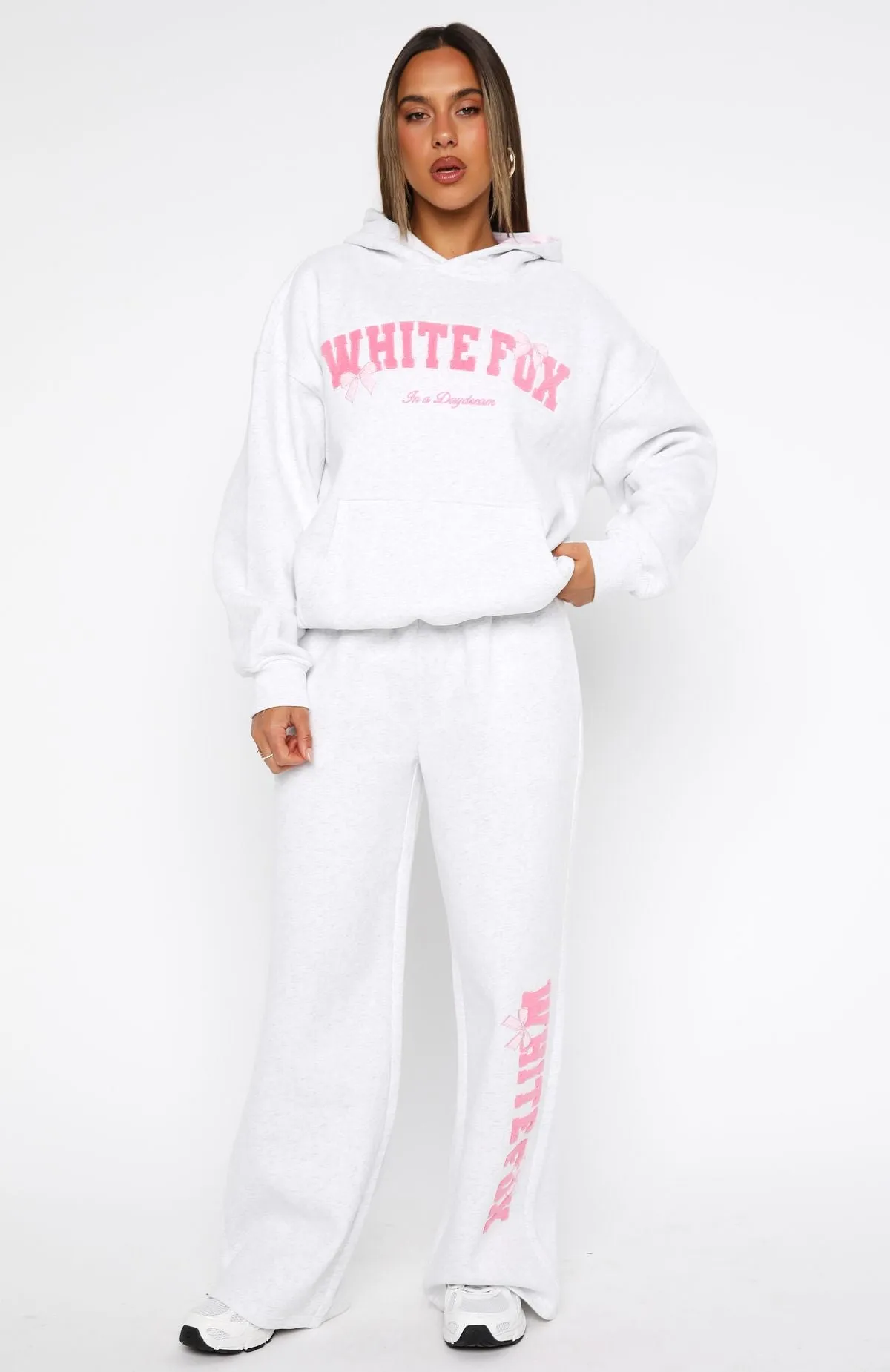 Daydreamers Madeline Oversized Hoodie Grey Marle sold by White Fox Boutique product image thumbnail 5